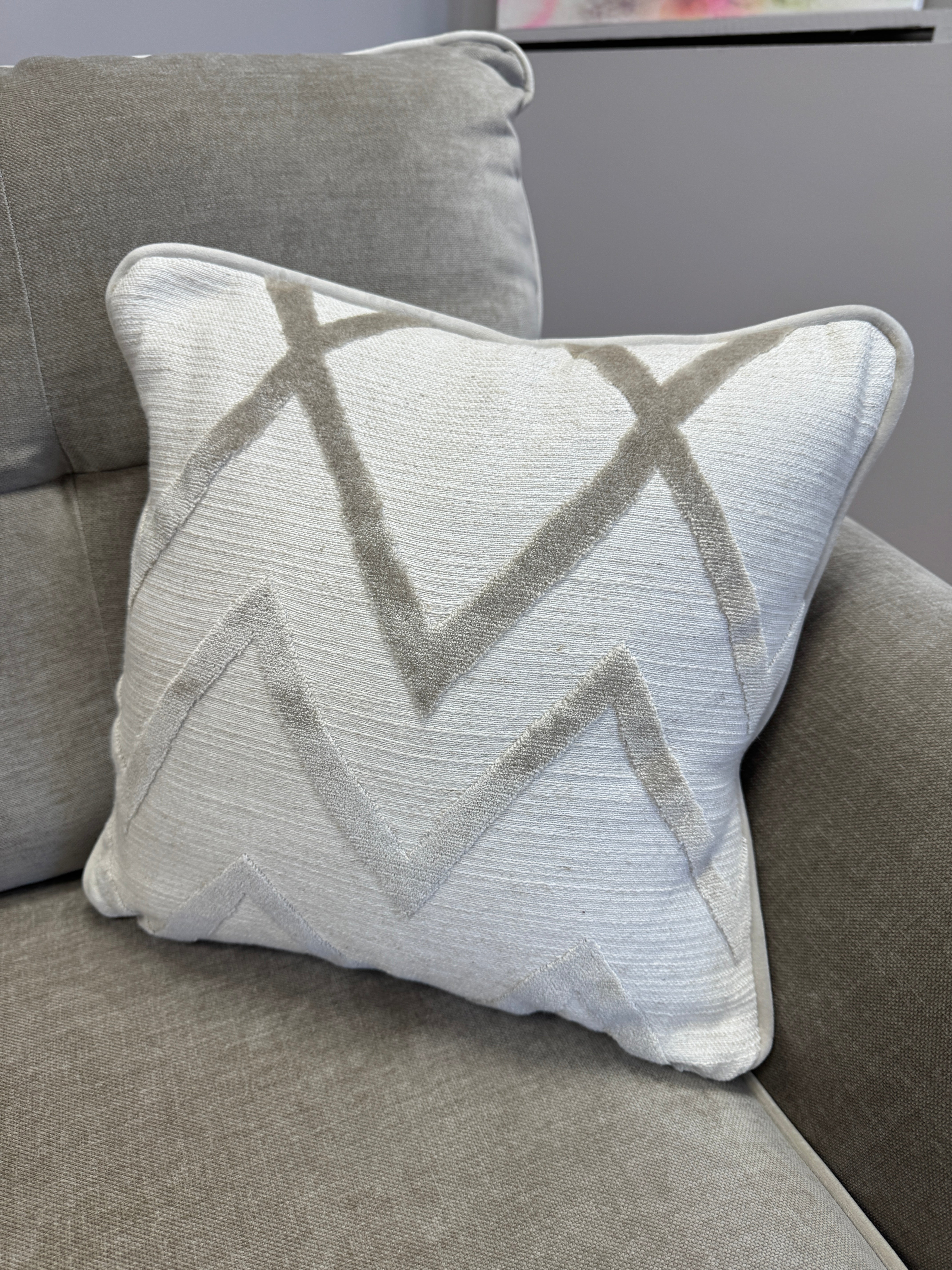 Soho accent Armchair in Garda Acier taupe fabric