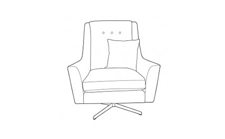 SALUTE large swivel accent chair
