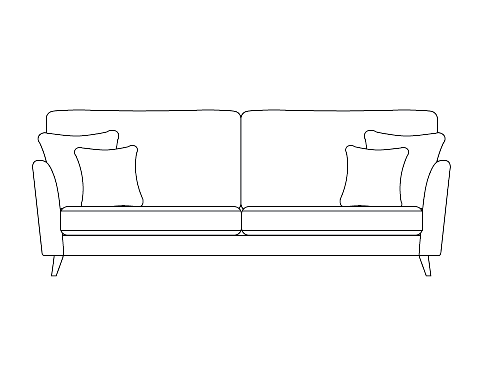 ANTIGUA 3 seater standard back sofa