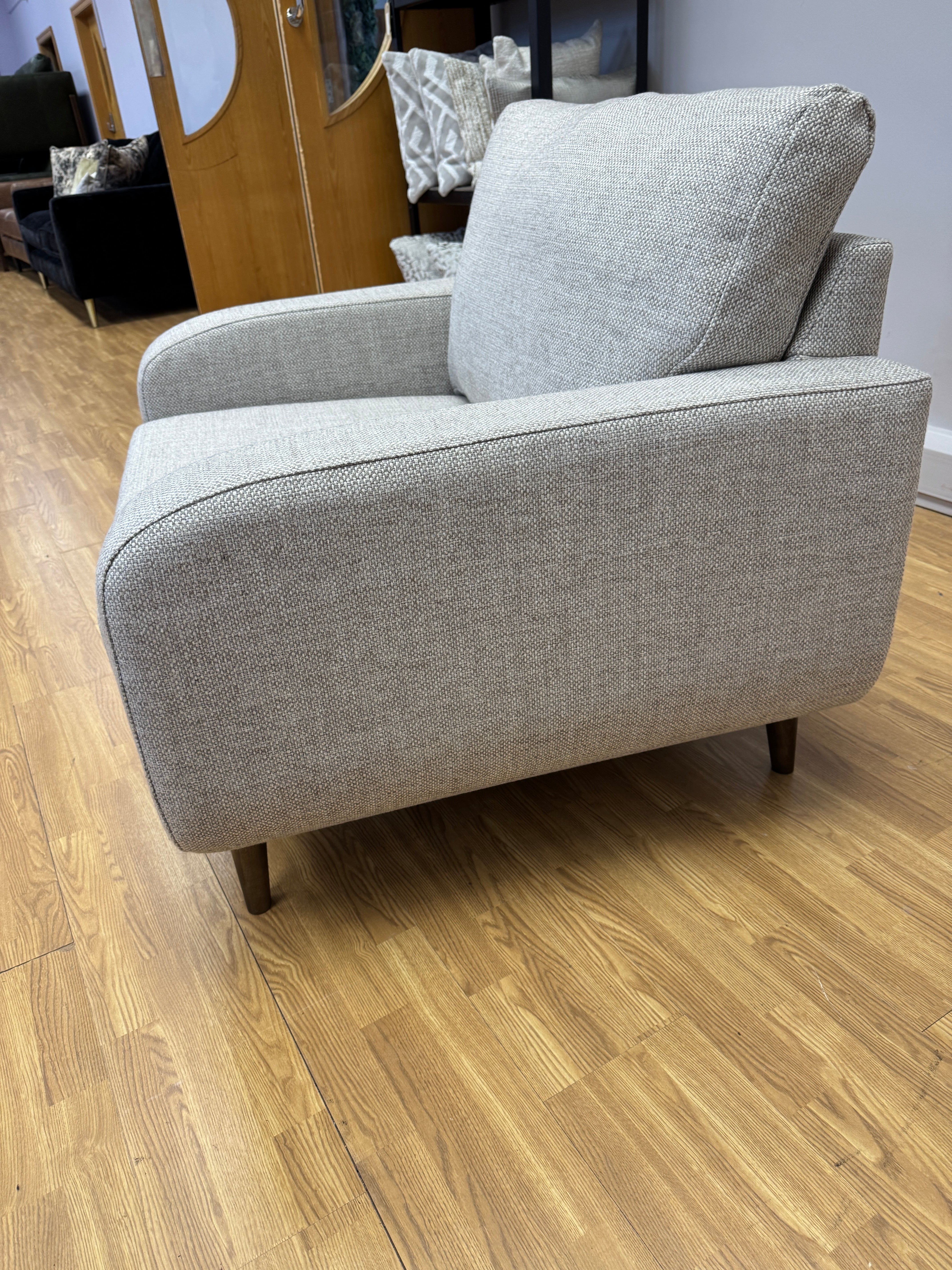 Next Camden Loveseat in natural basket weave fabric