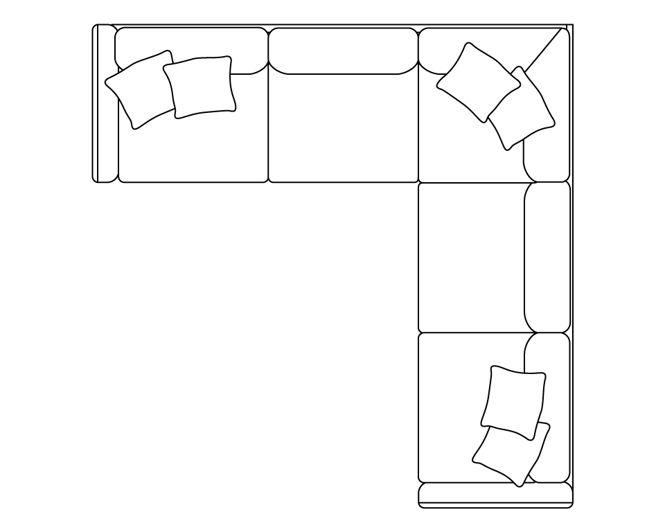 PERTH 2 corner 2 group sofa (equal sided corner)