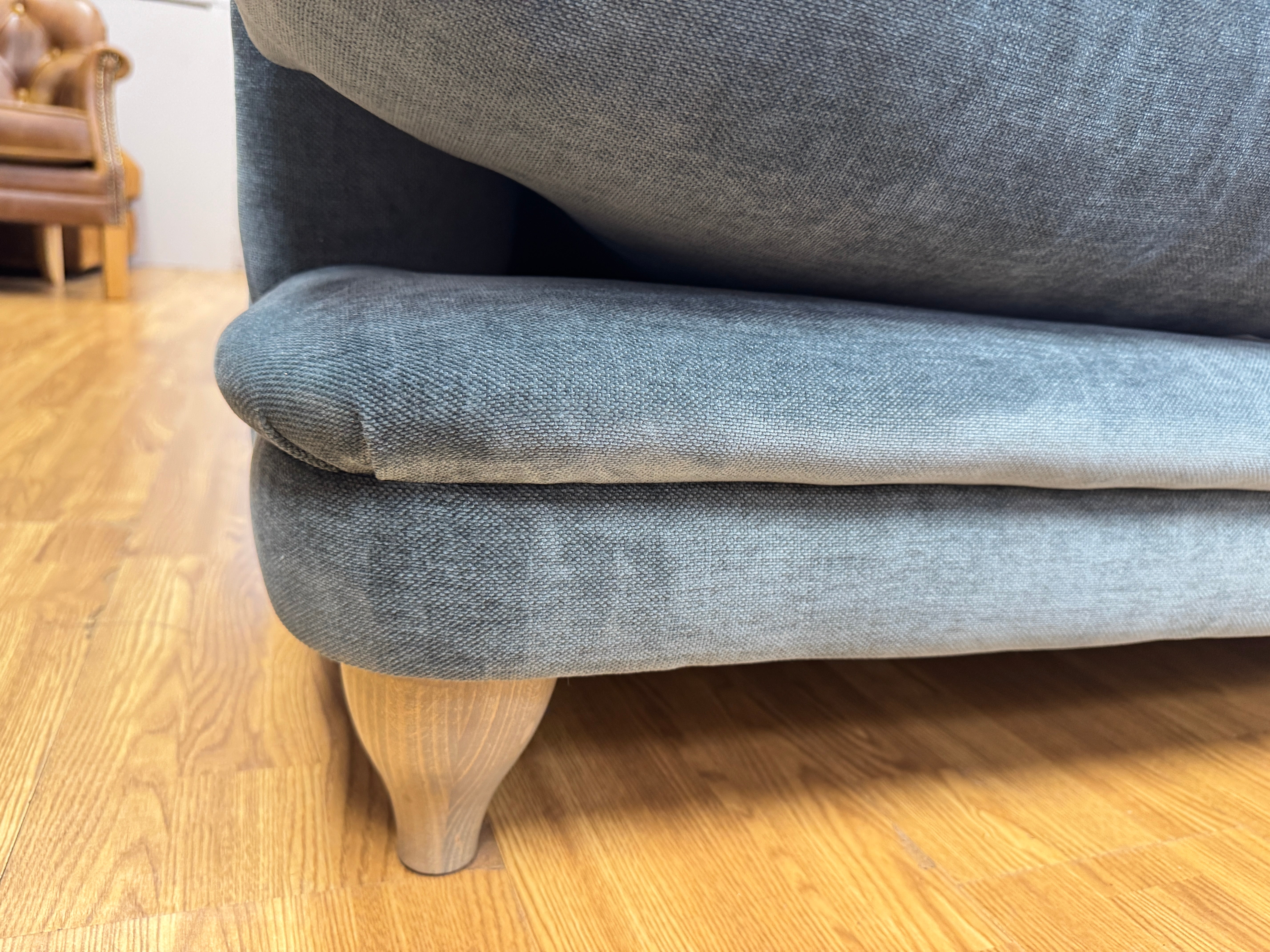 Pudding large sprung back 2 seater sofa in Sopping Seagrass Teal chenille