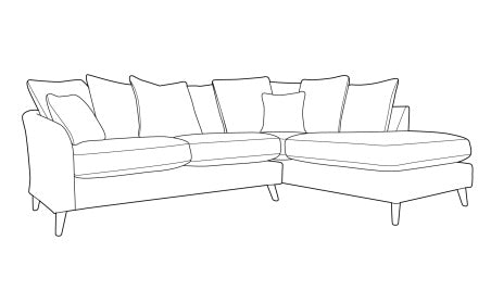 Moville left or right facing open corner sofa - available as a standard or scatter back