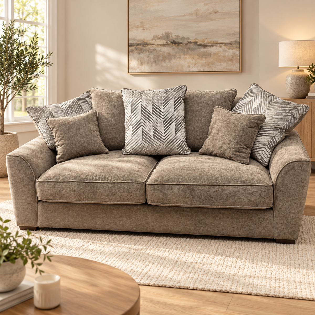 Roulette armchair in Kingston Nutmeg fabric