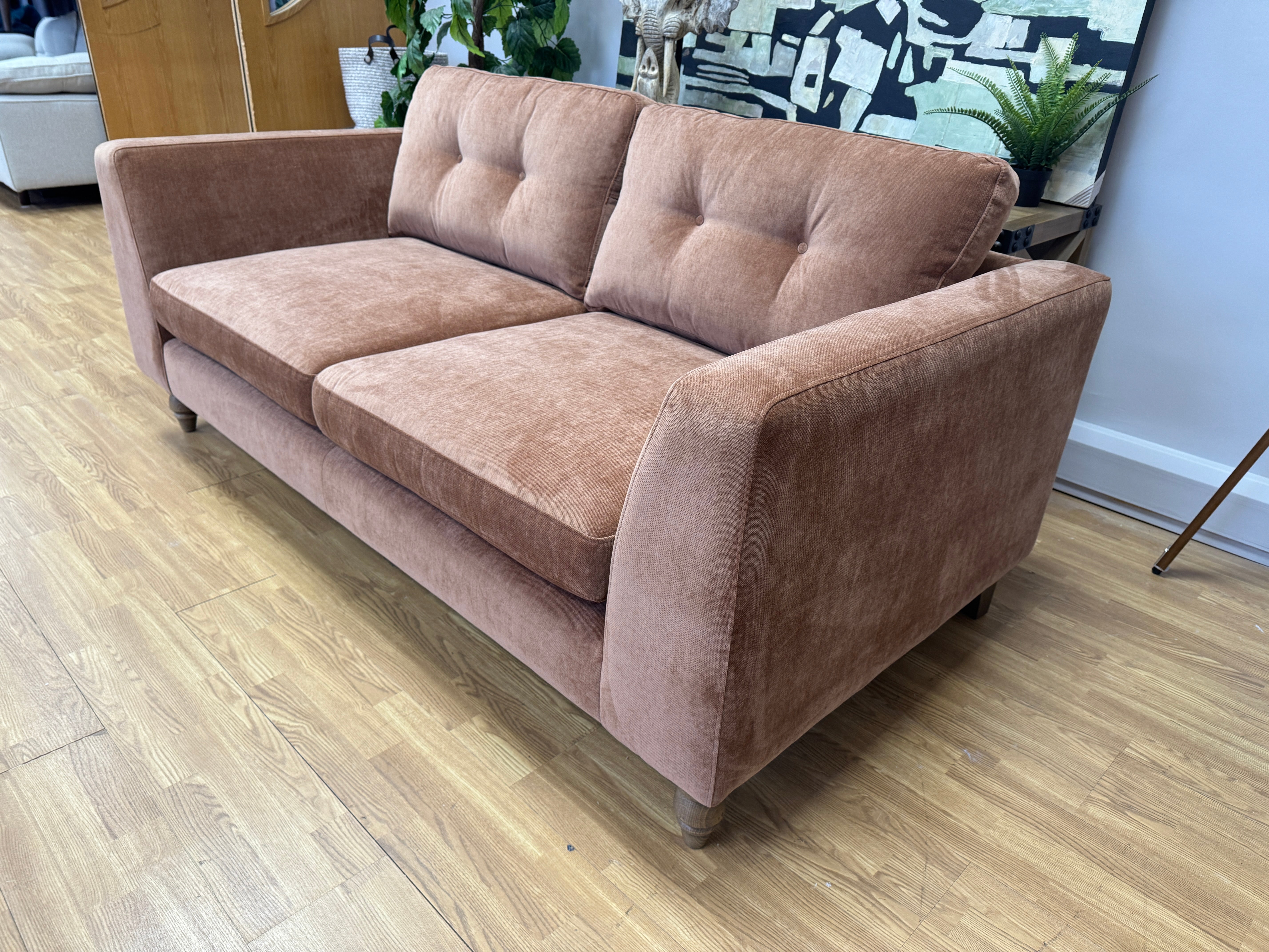 Lorenzo 3 seater sofa in marmalade chenille fabric