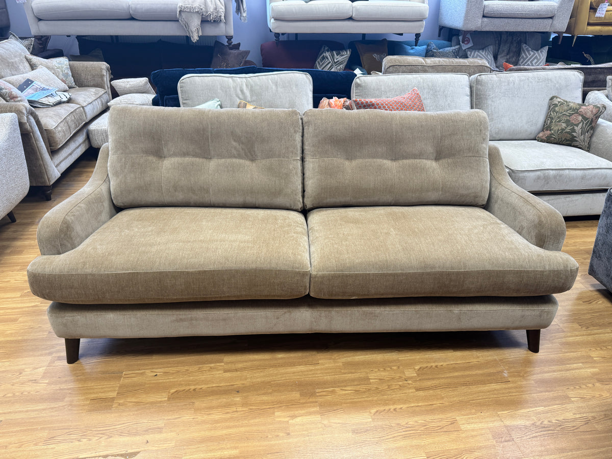Loften 4 seater sofa in caramel soft chenille fabric