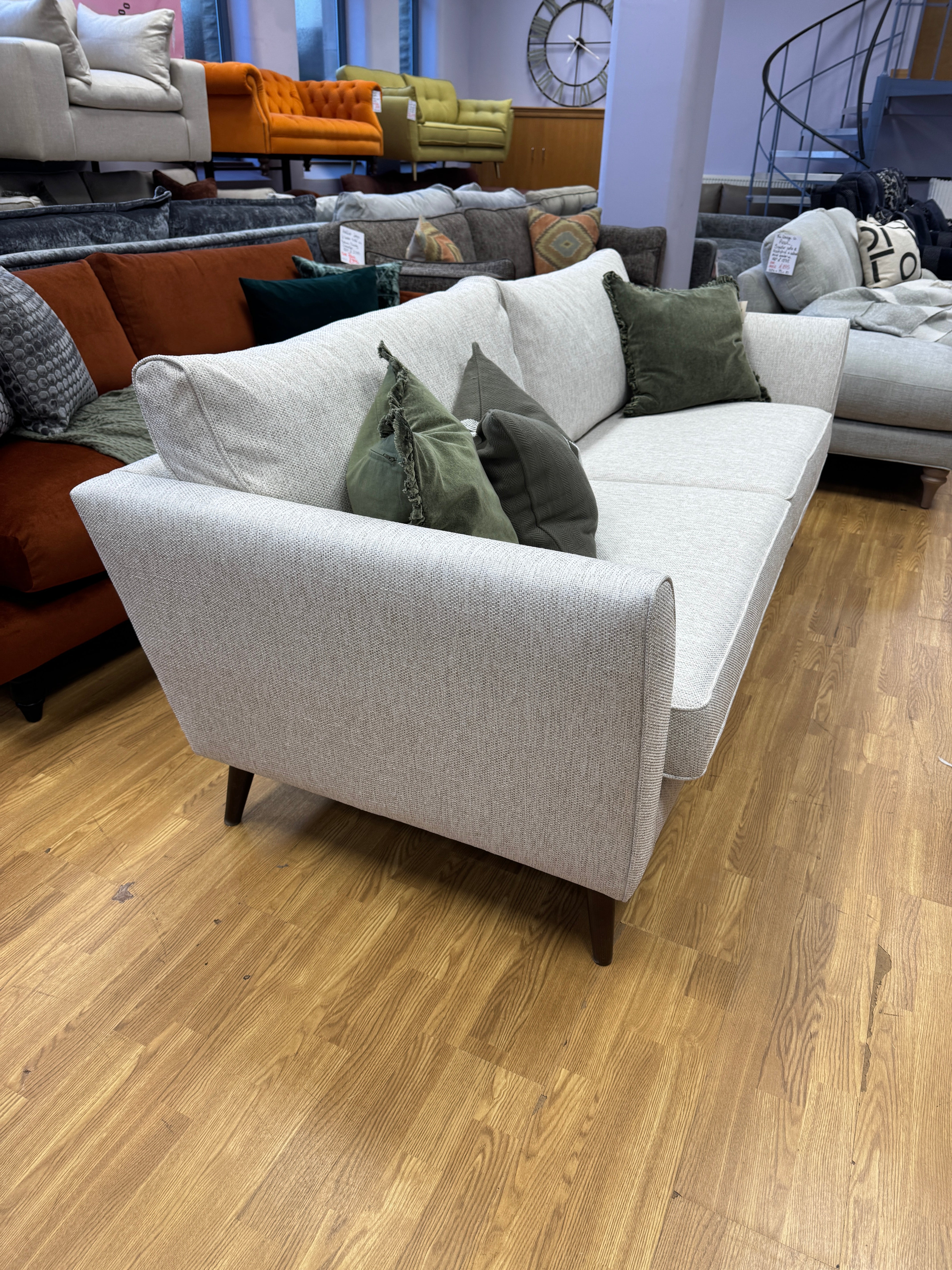 Sofology Canterbury 4 seater sofa in natural weave fabric