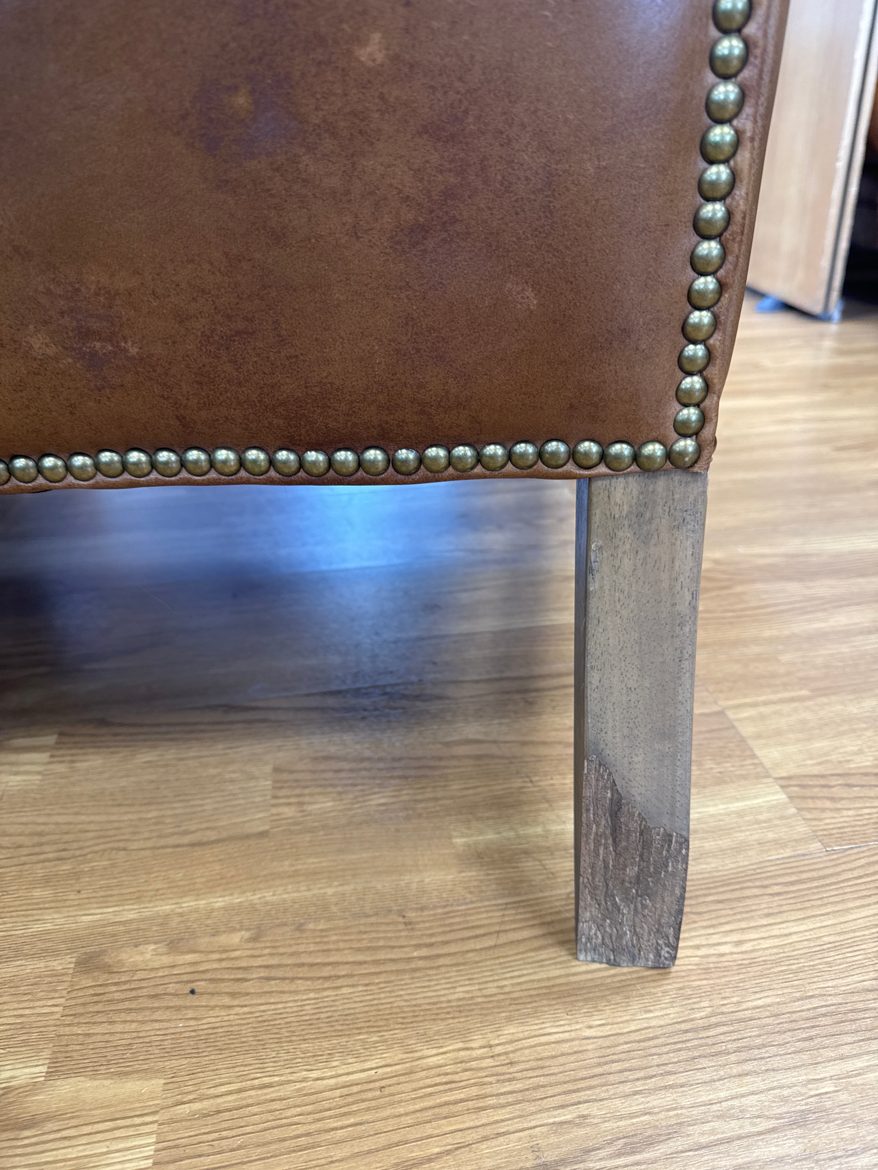 Halo wingback armchair in Cognac leather