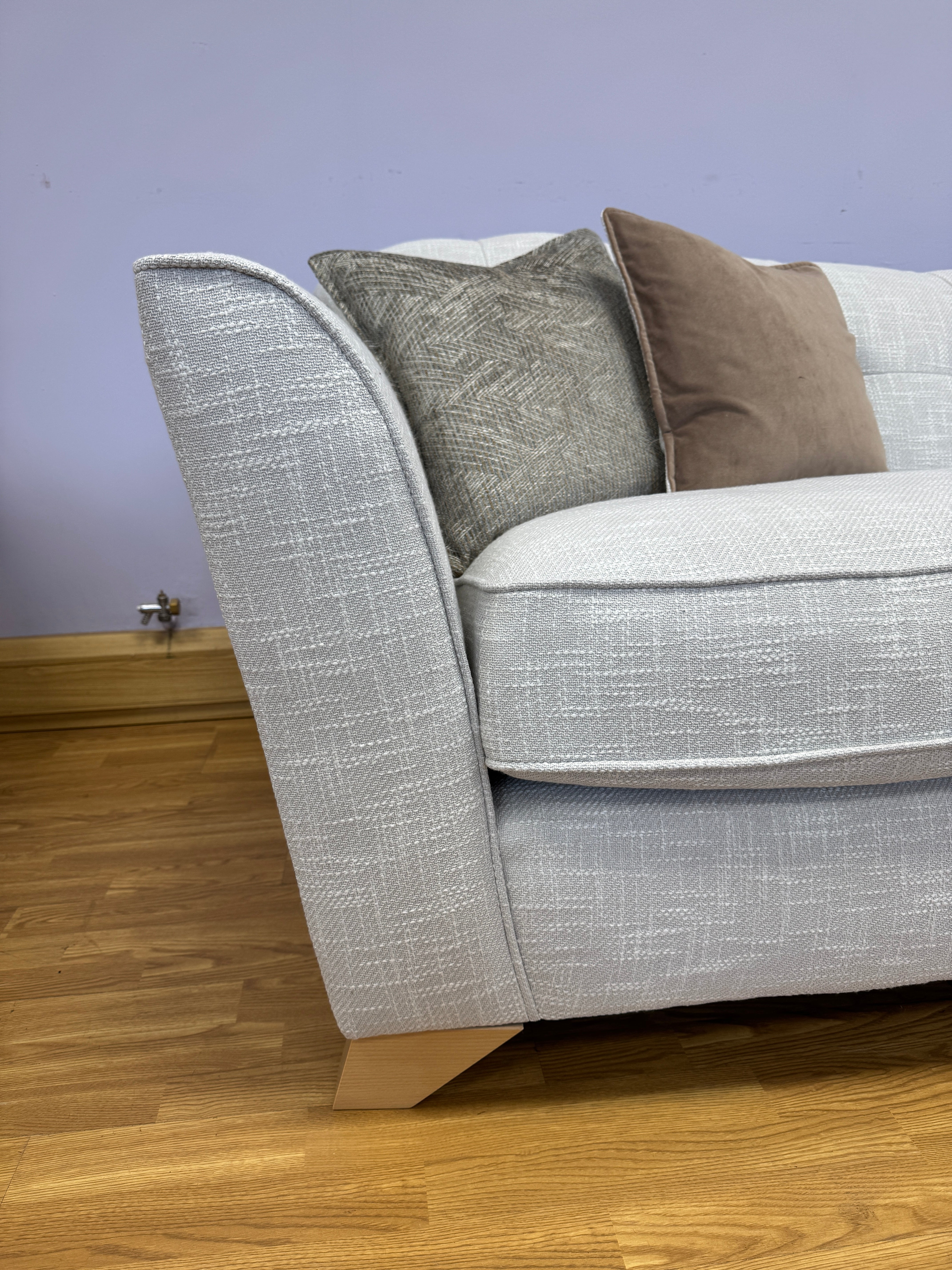 Bartelli 3 seater sofa in Polly Cotton (light grey) fabric