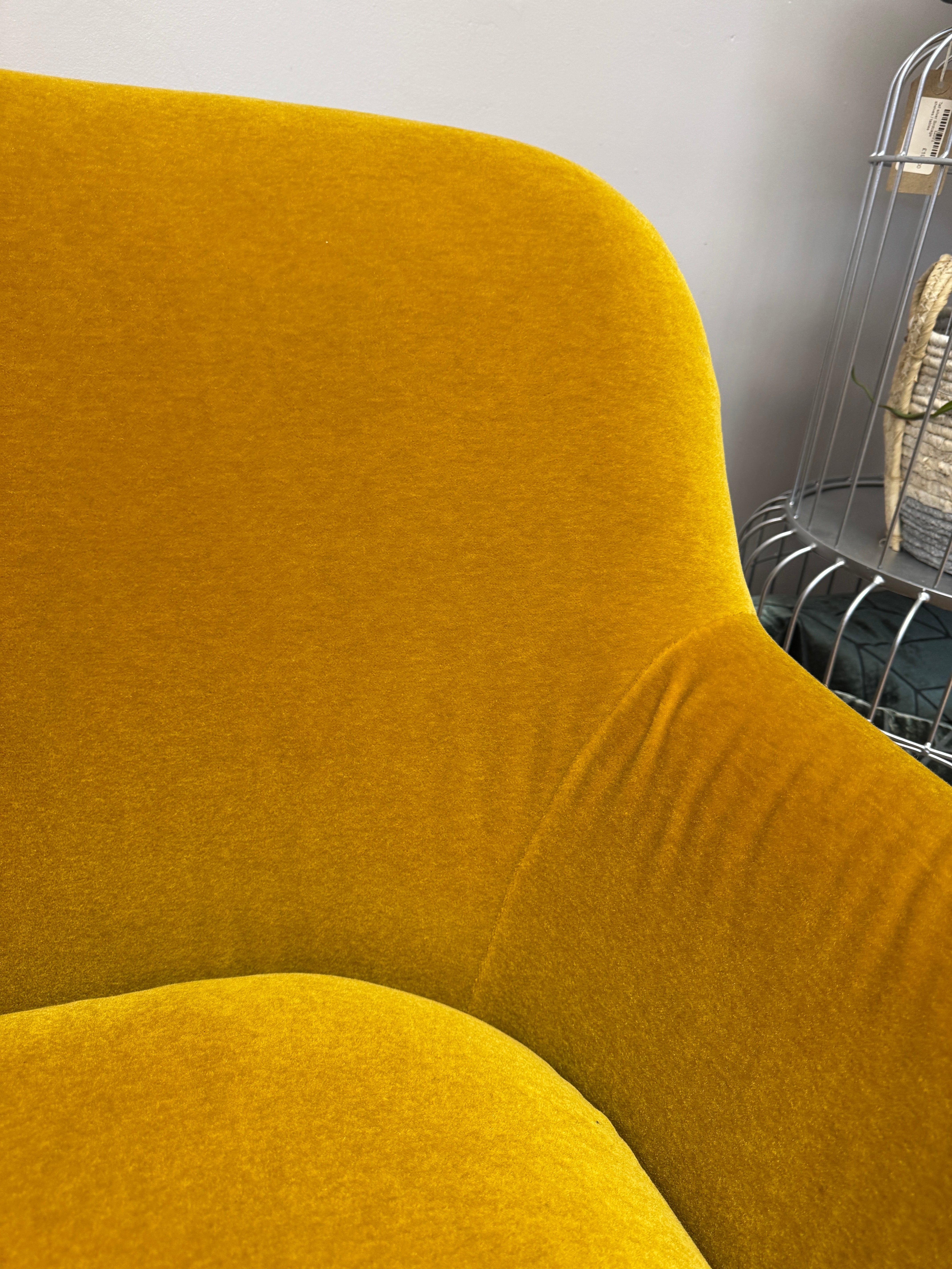 Love Your Home Bloomsbury large 3 seater sofa in Mohair velvet Topaz (mustard) fabric