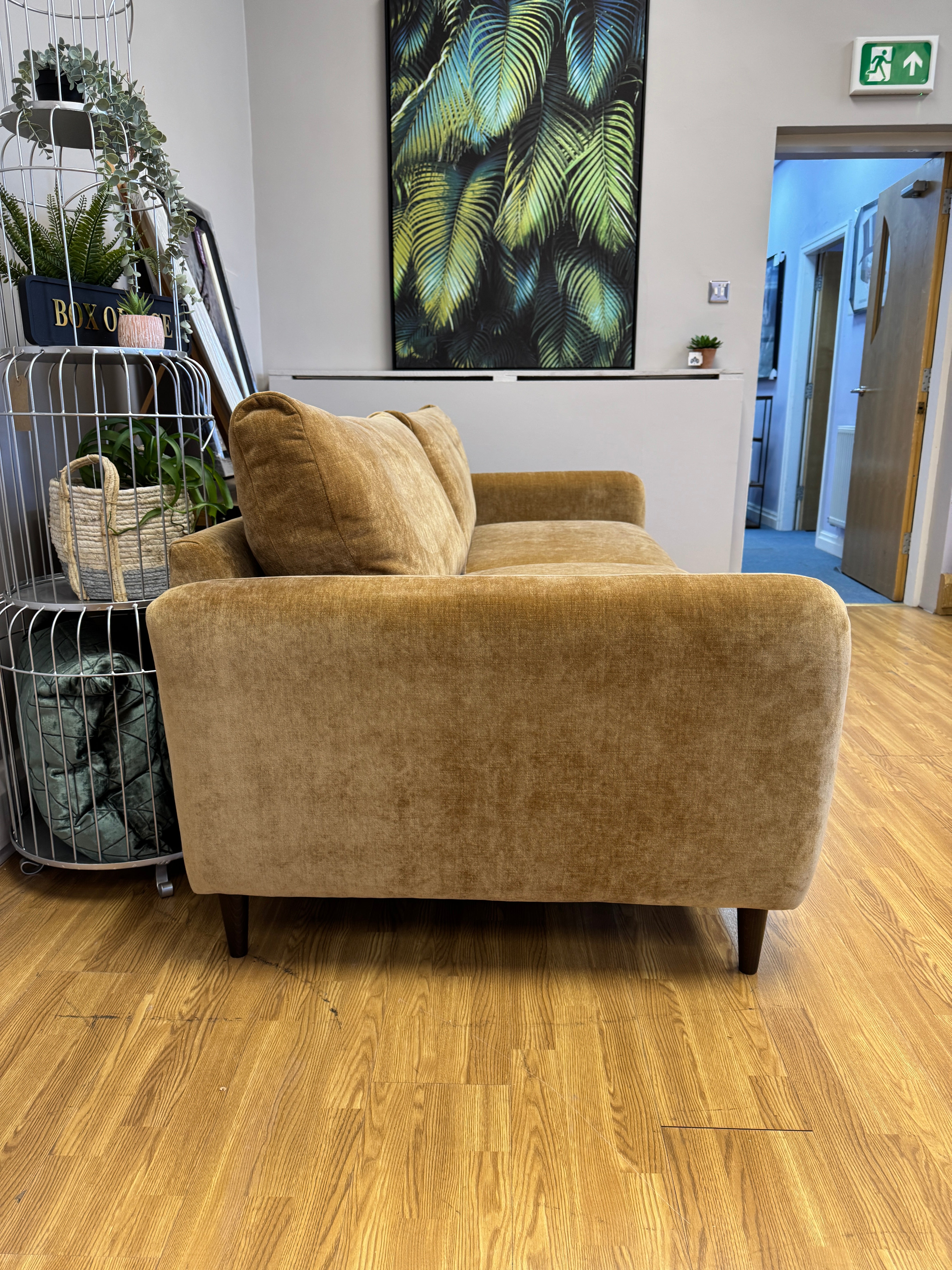 Stella large 4 seater sofa in Honey chenille fabric