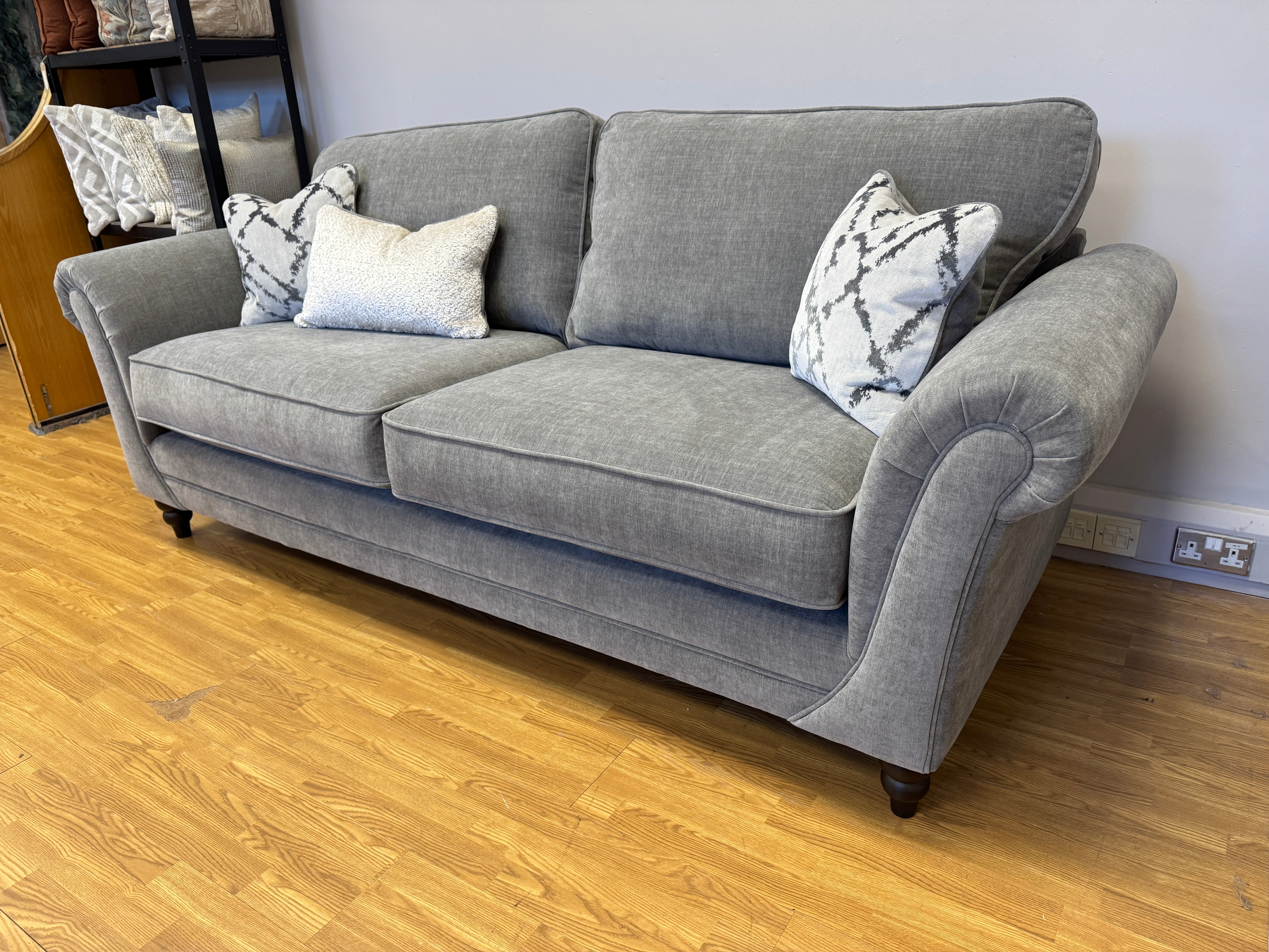 Danbury large 4 seater sofa in Ellis Koala (dark grey) fabric