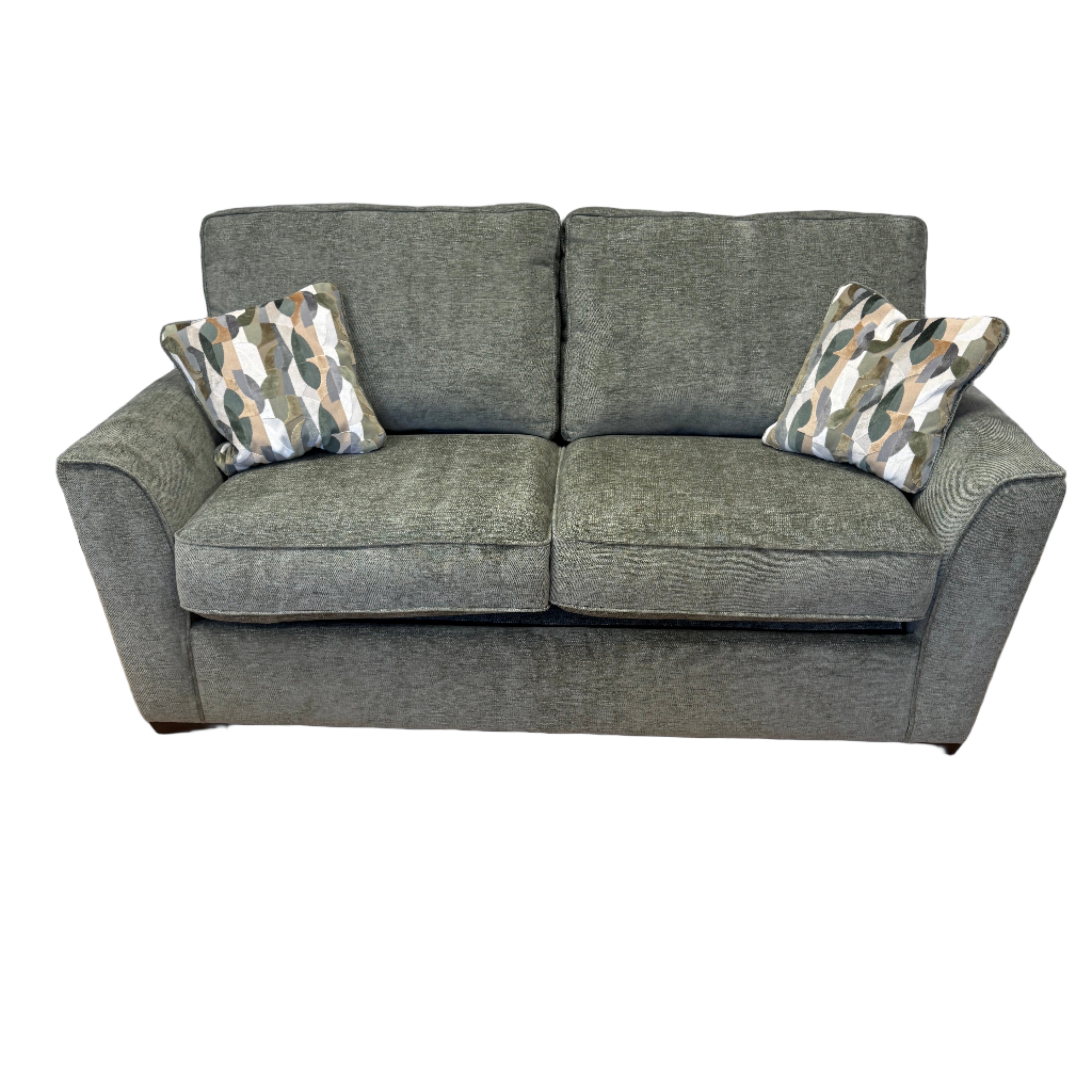 Caspian 3 seater sofa bed in Marlon Botanic green fabric