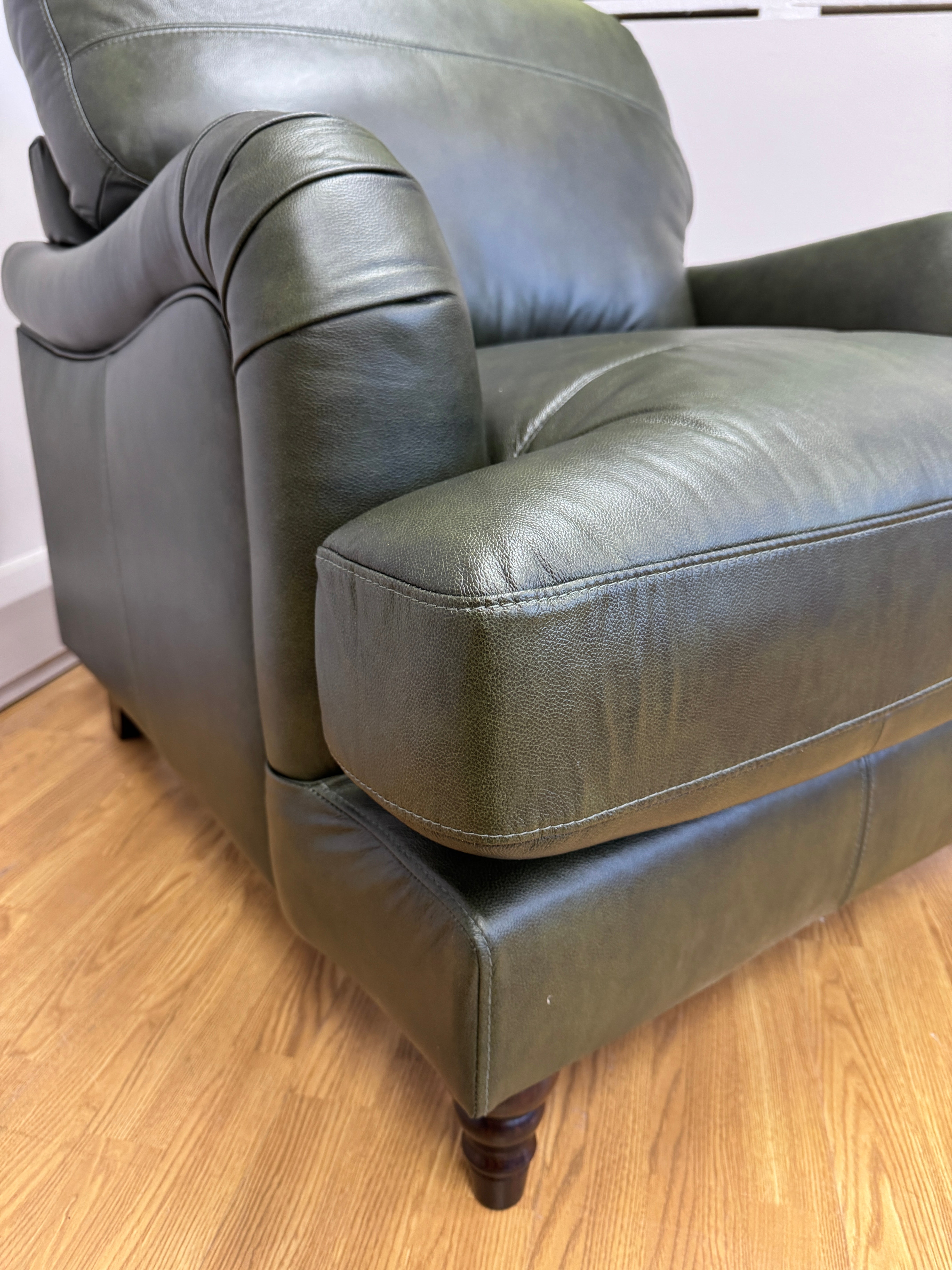 Ballina standard armchair in Turino Green leather