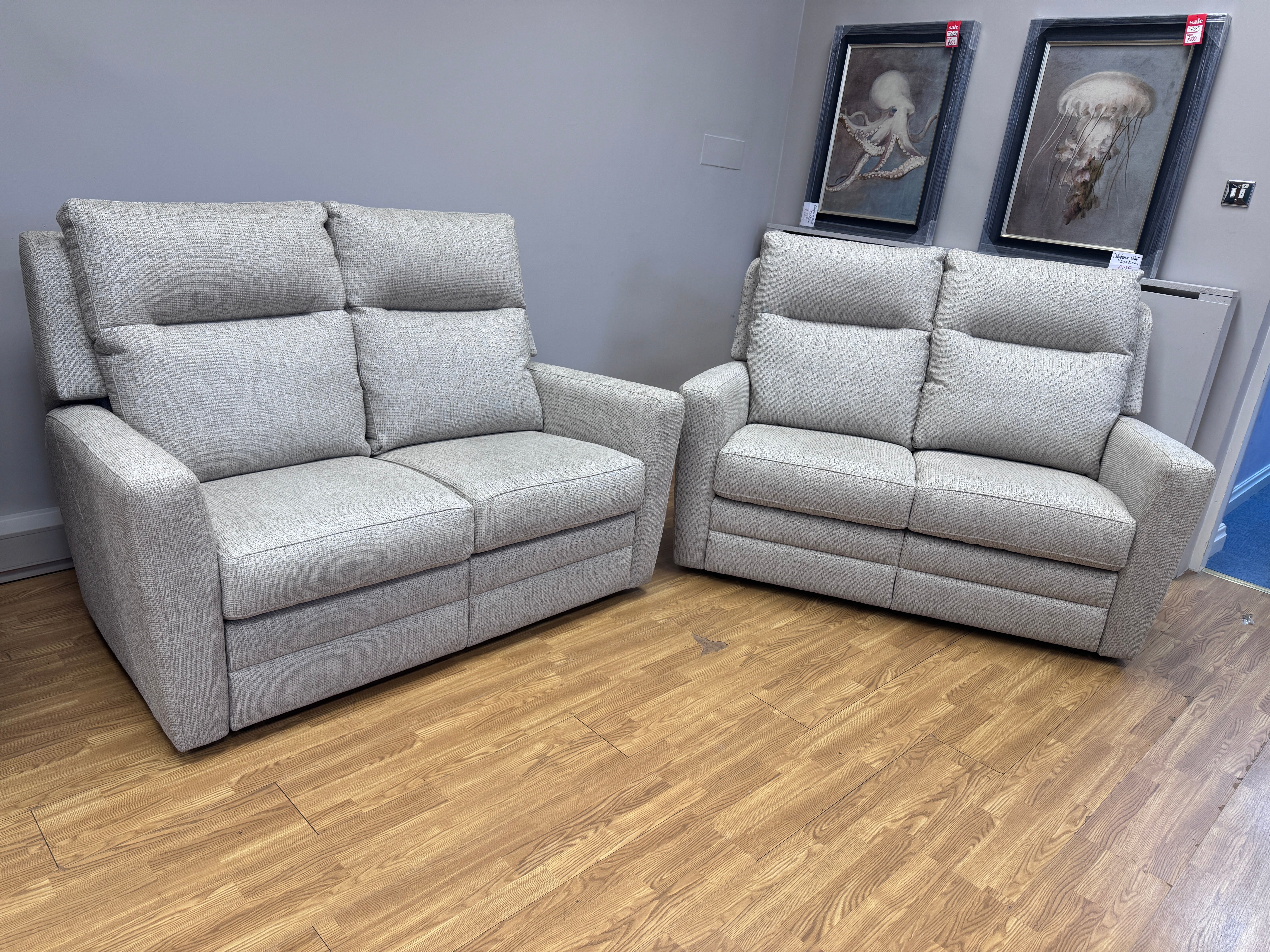 Parker Knoll Chicago 2 seater sofa in natural mix weave fabric (pair available)