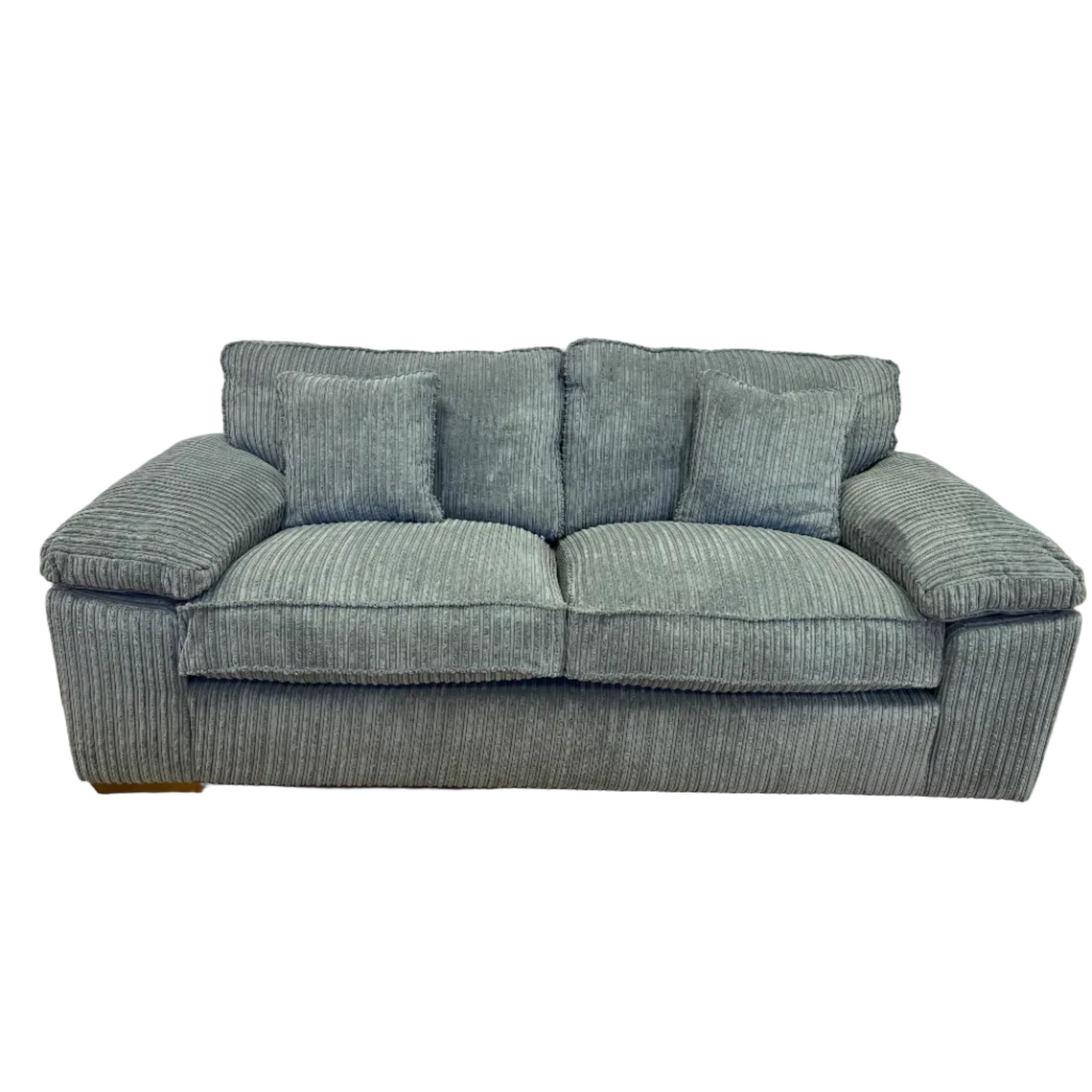 Dexter 3 seater standard back sofa in Charcoal Corduroy fabric