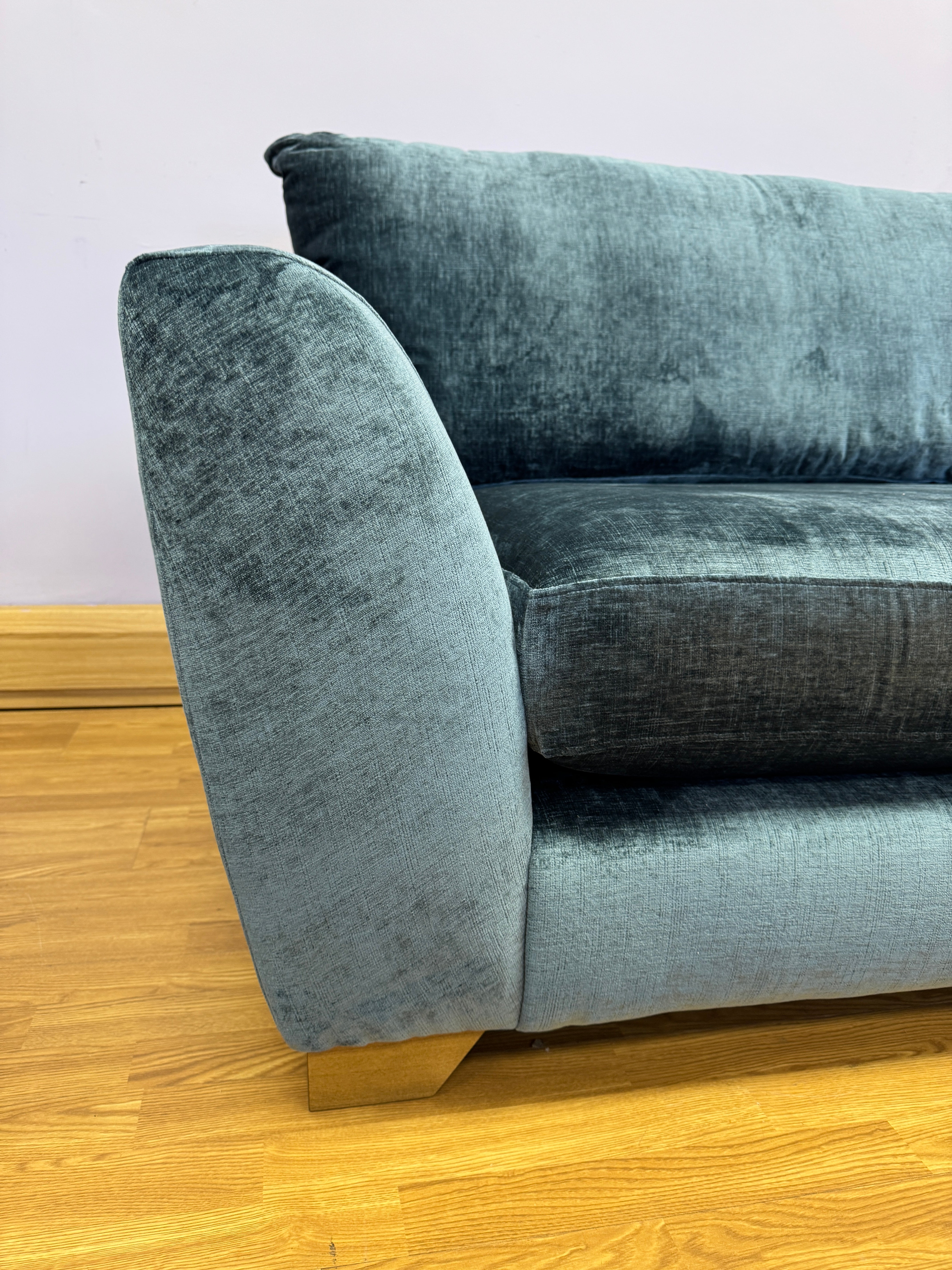 Mala large loveseat in Dion Capri textured chenille fabric