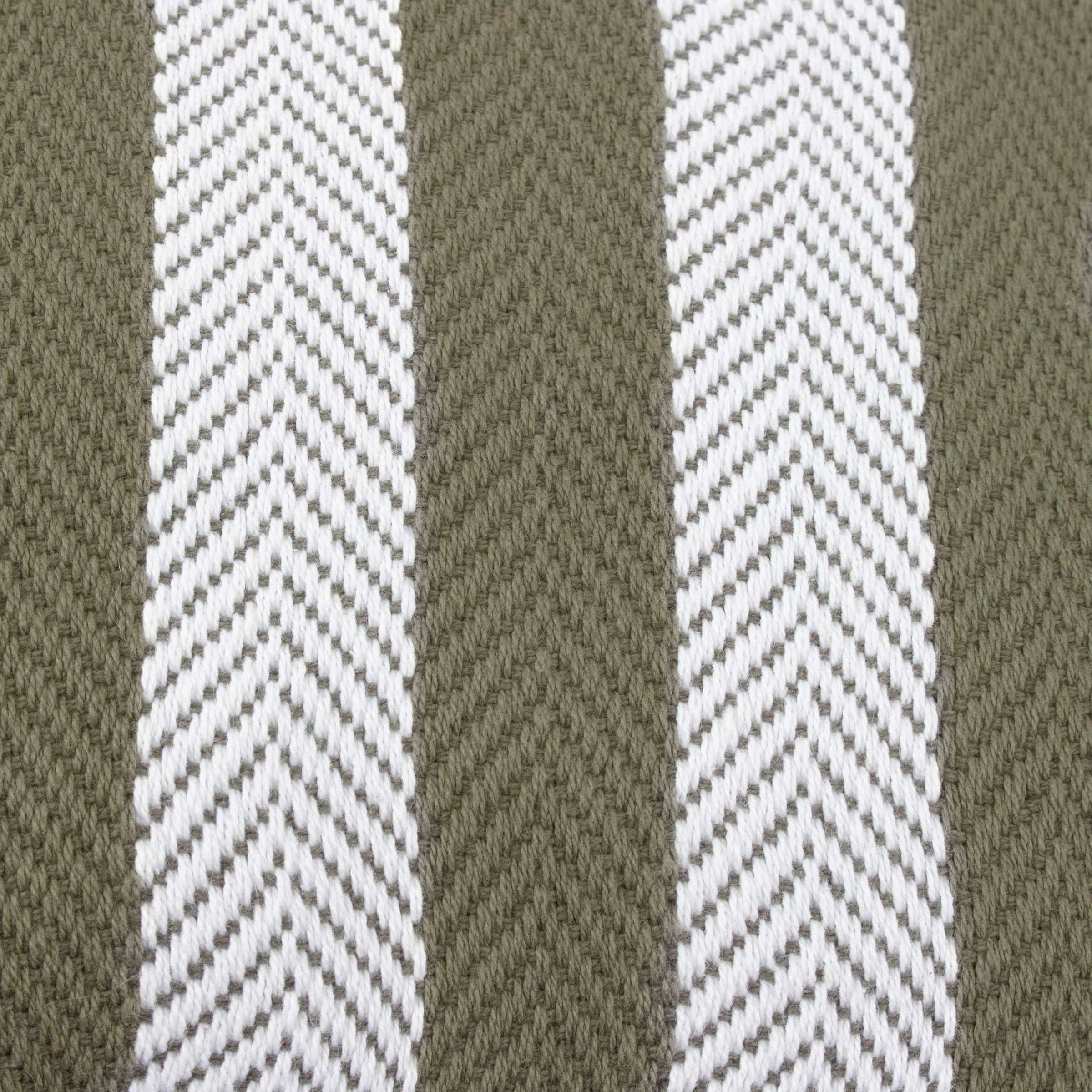 Benton Herringbone twill cotton cushion in Khaki 40 x 50cm