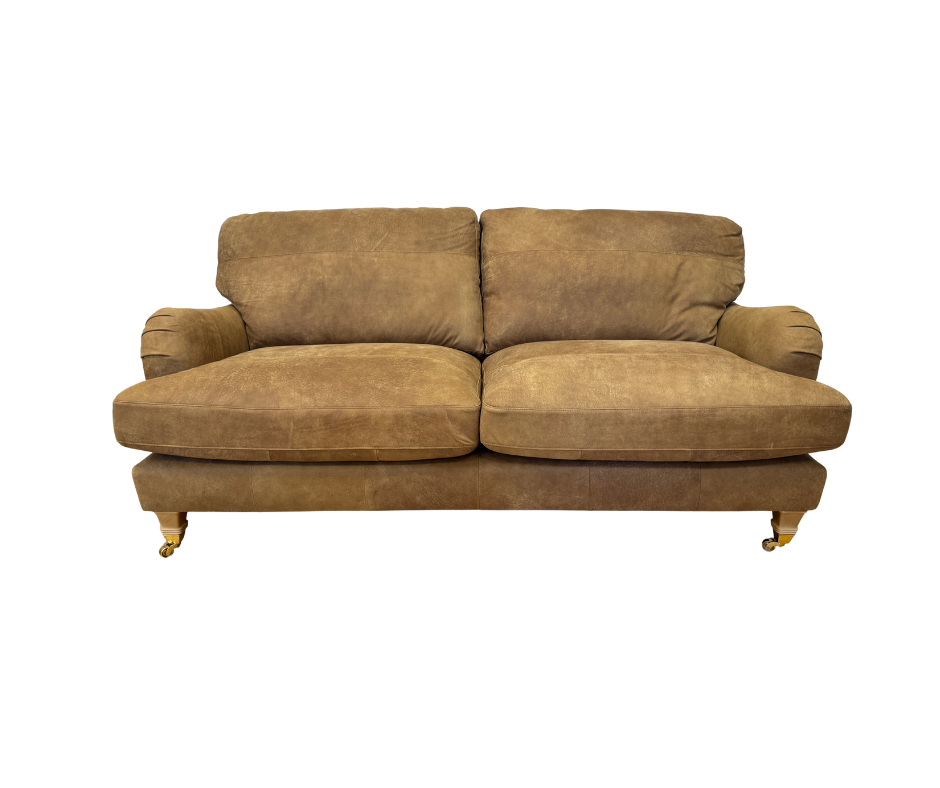 Ballina 3 seater standard back sofa in Capri Tan leather
