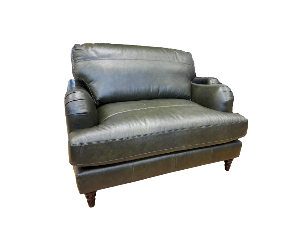 Ballina loveseat in Turino Green leather