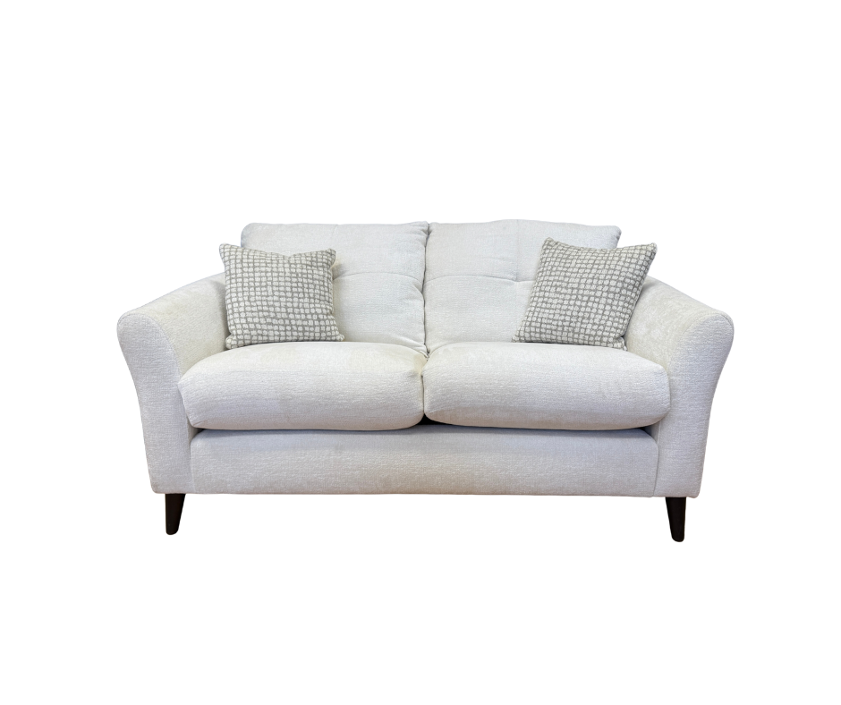 Molly 2 seater sofa in Rory Milk soft fabric
