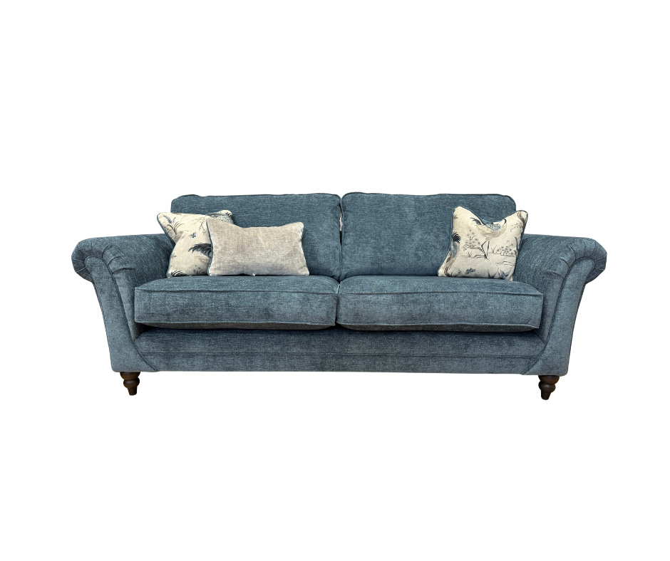 Danbury 4 seater sofa in Marlon Atlantic (teal) fabric