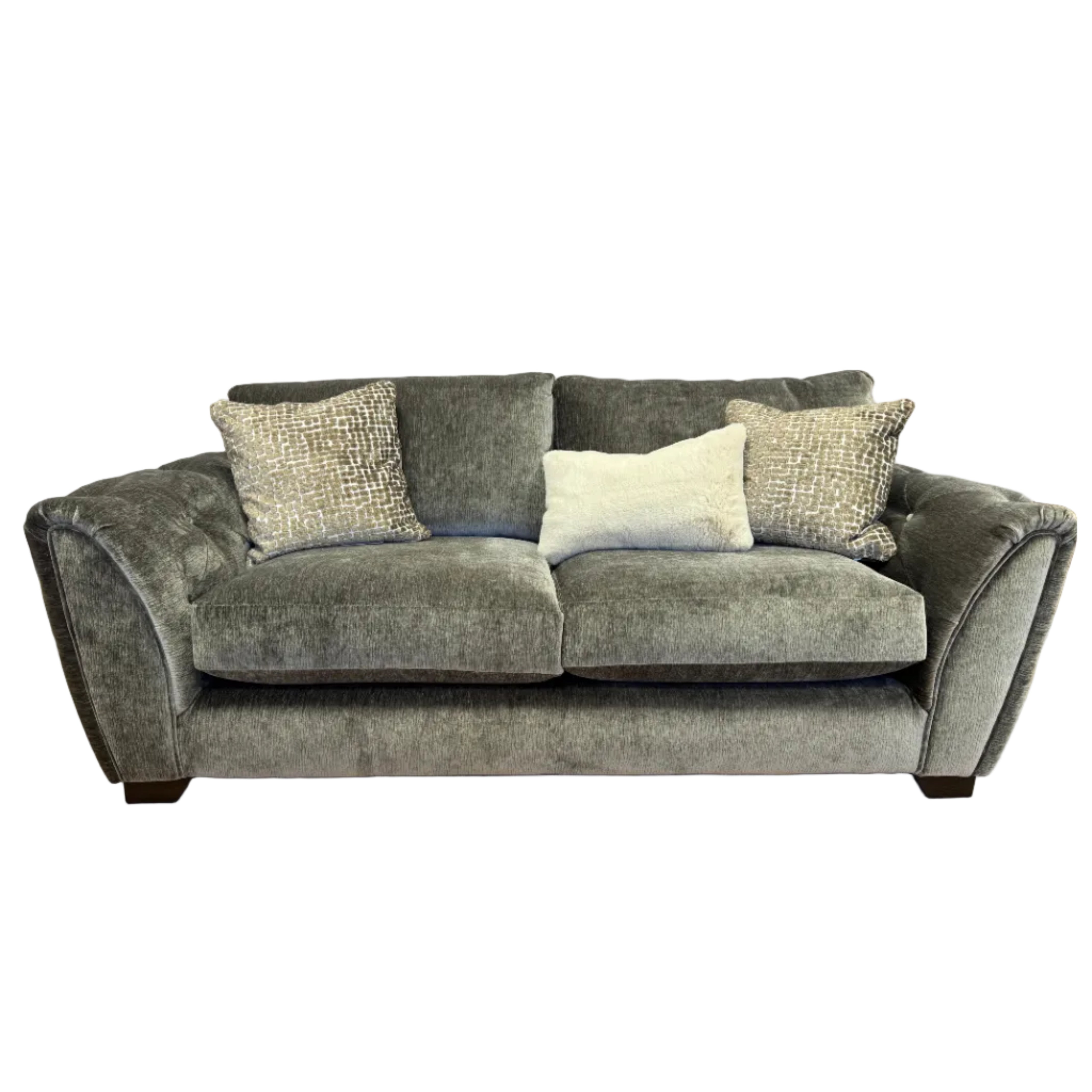 Aphrodite 3 seater standard back sofa in California Dolphin grey fabric