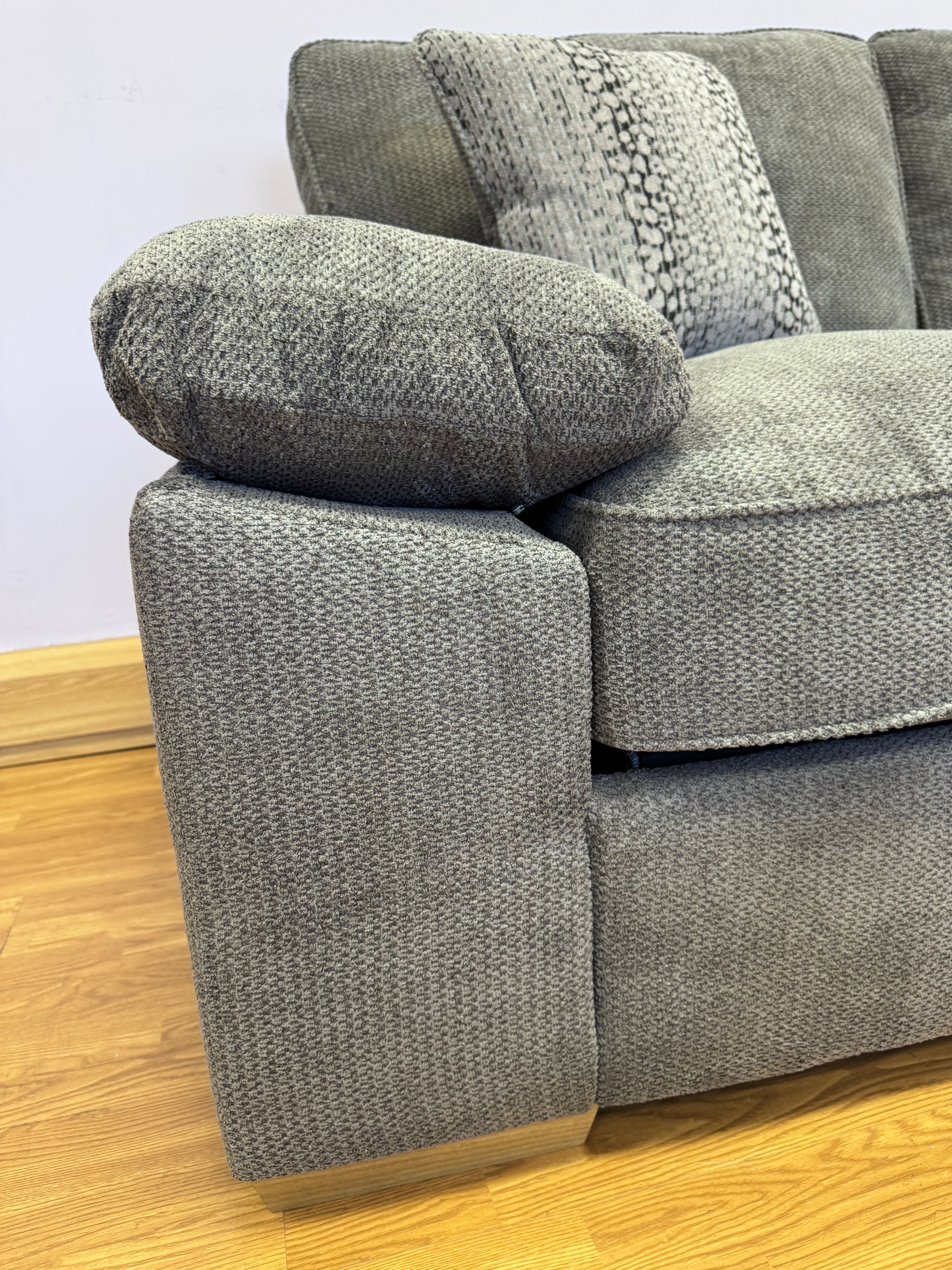 Dexter 2 seater standard back sofa bed in Rich Charcoal fabric