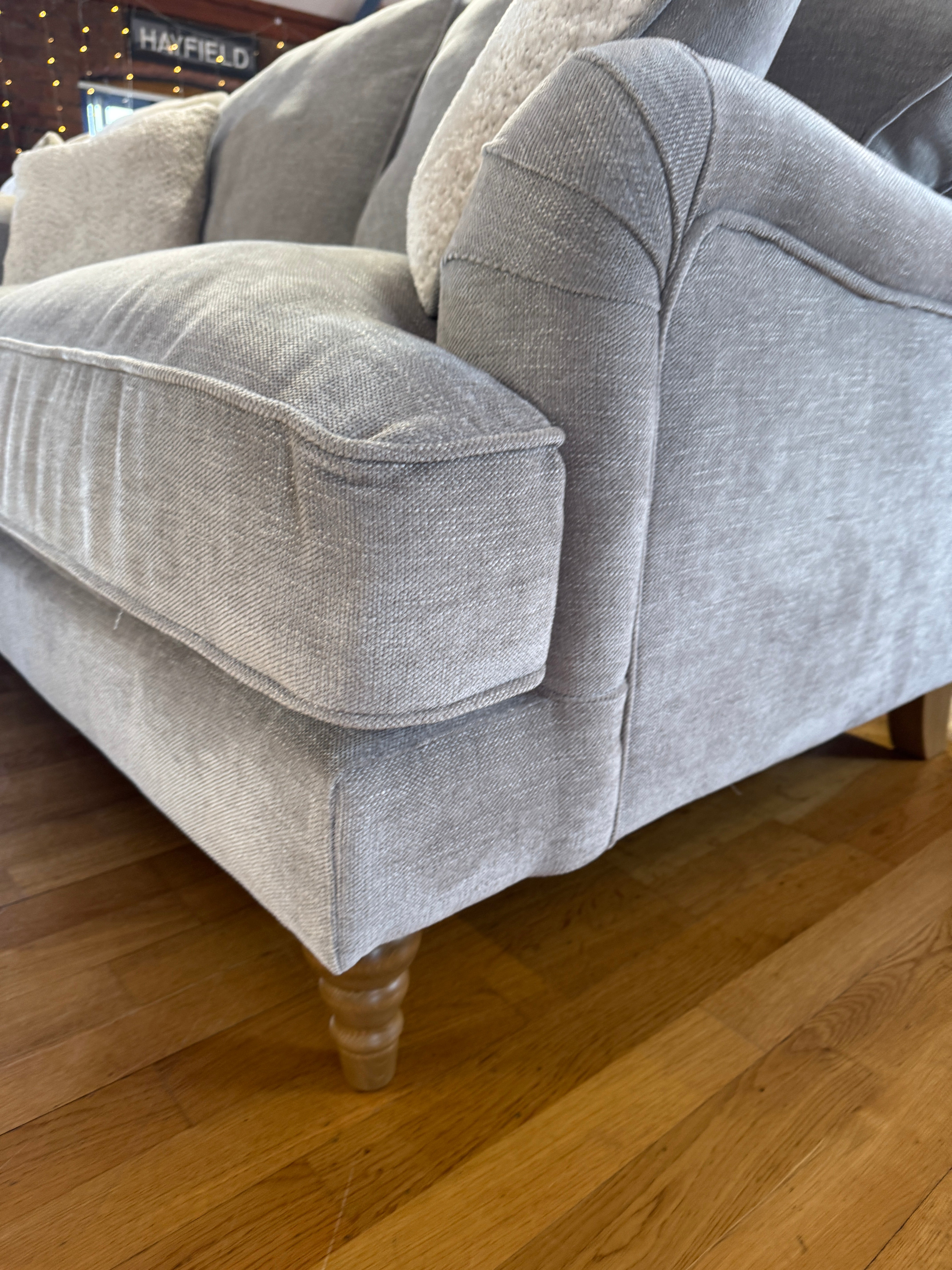 Beatrix 2 Seater Sofa in Marlon Casper grey fabric