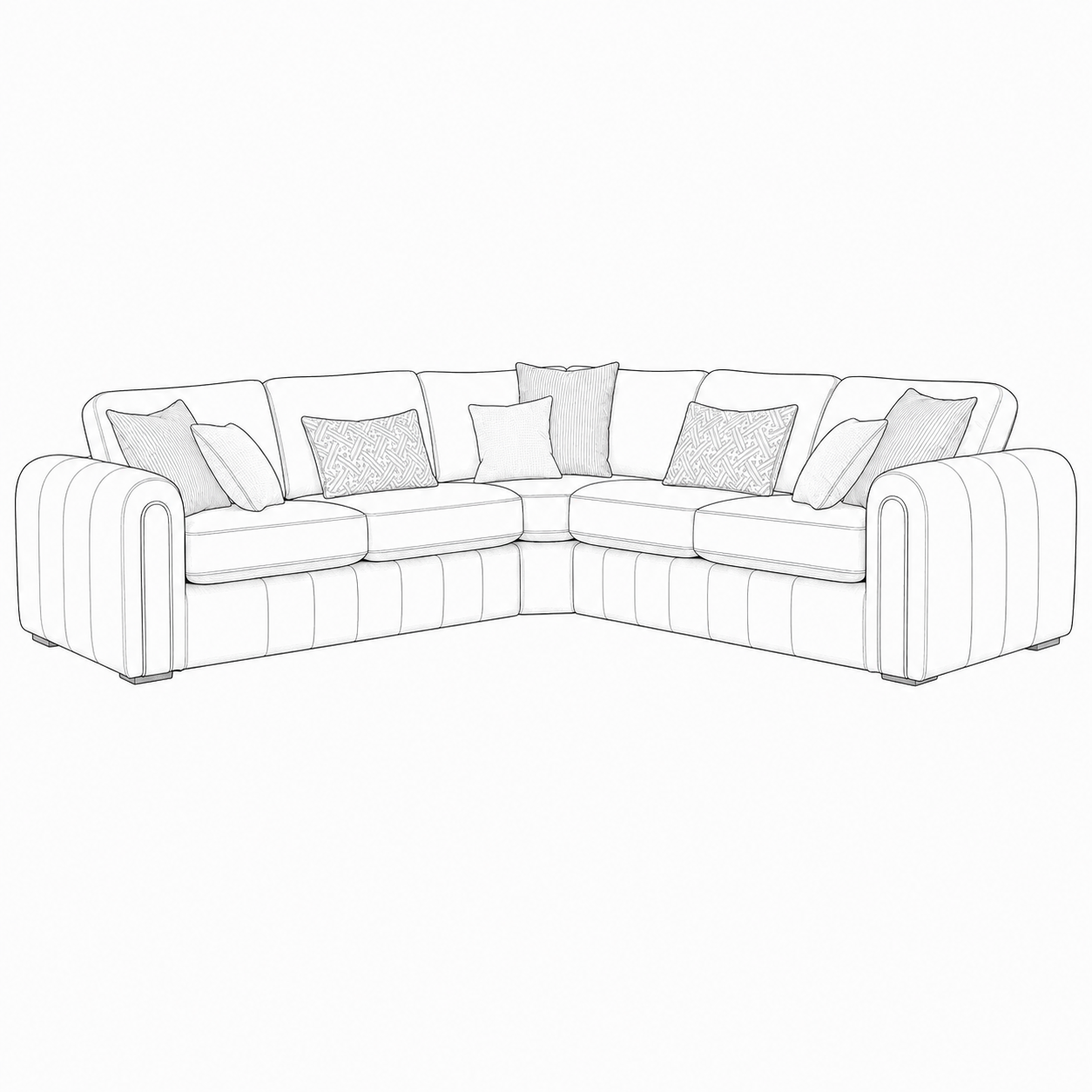 Glamour 2 corner 2 sofa group (equal sided corner sofa)