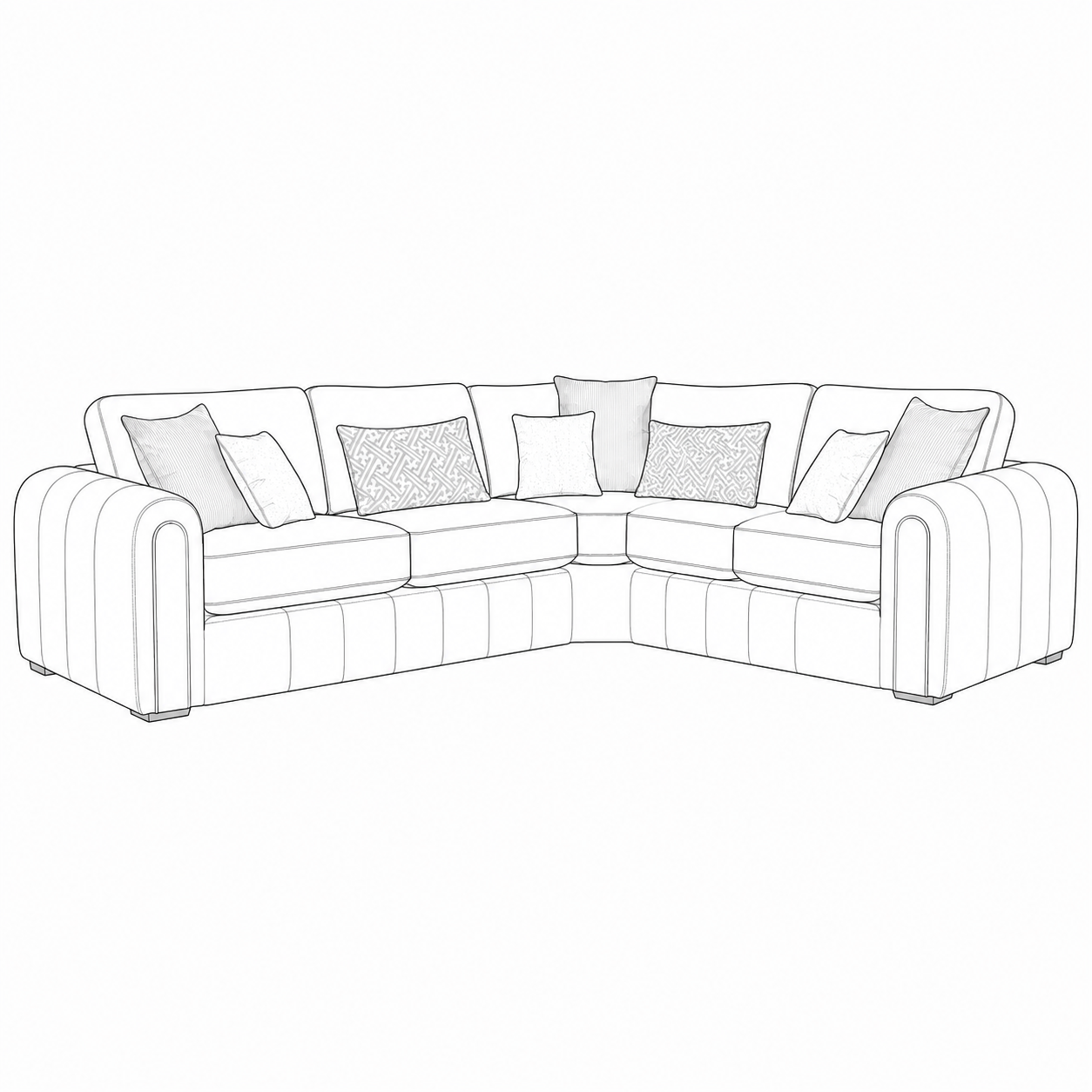 Glamour 2 corner 1 sofa group (left or right facing corner sofa)