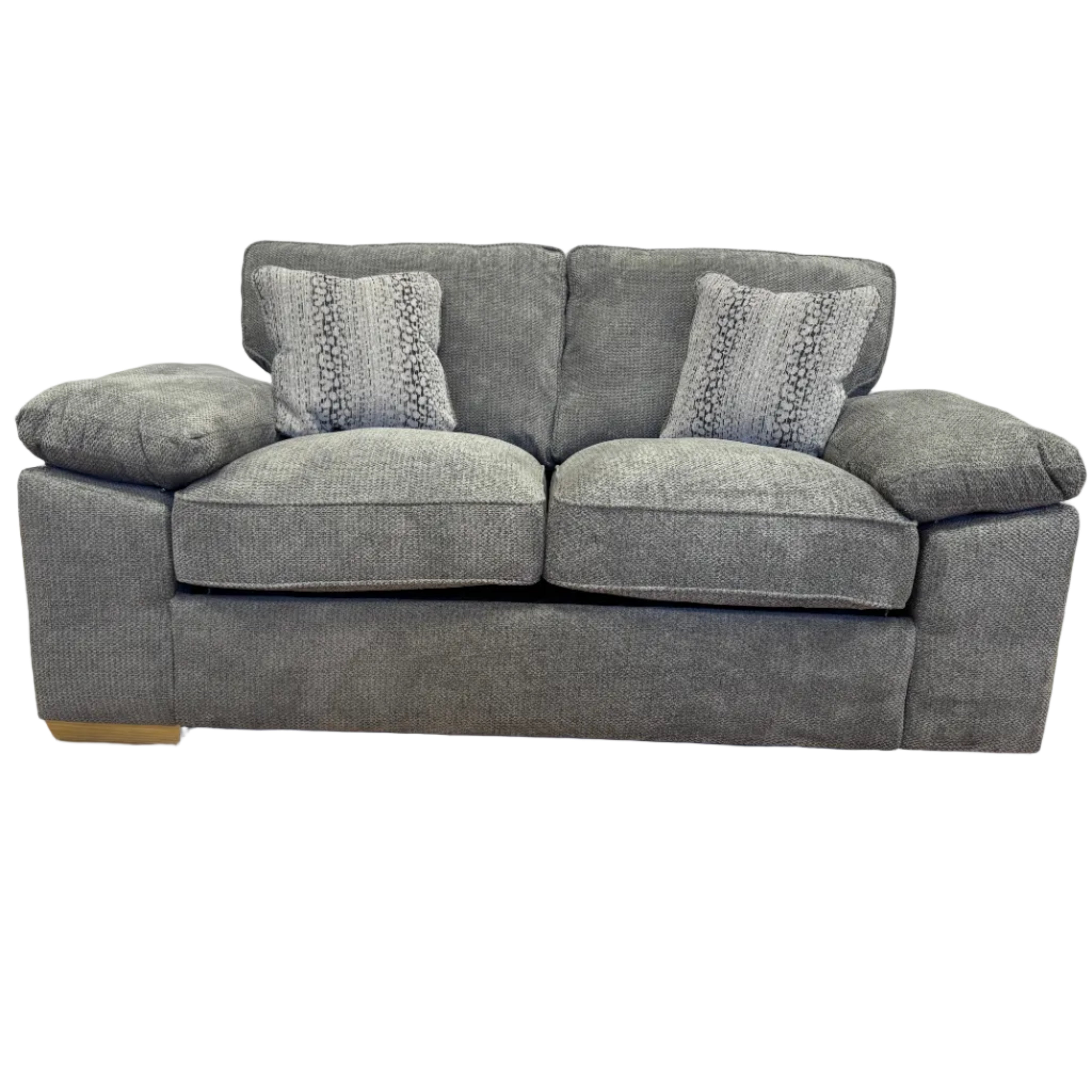 Dexter 2 seater standard back sofa bed in Rich Charcoal fabric