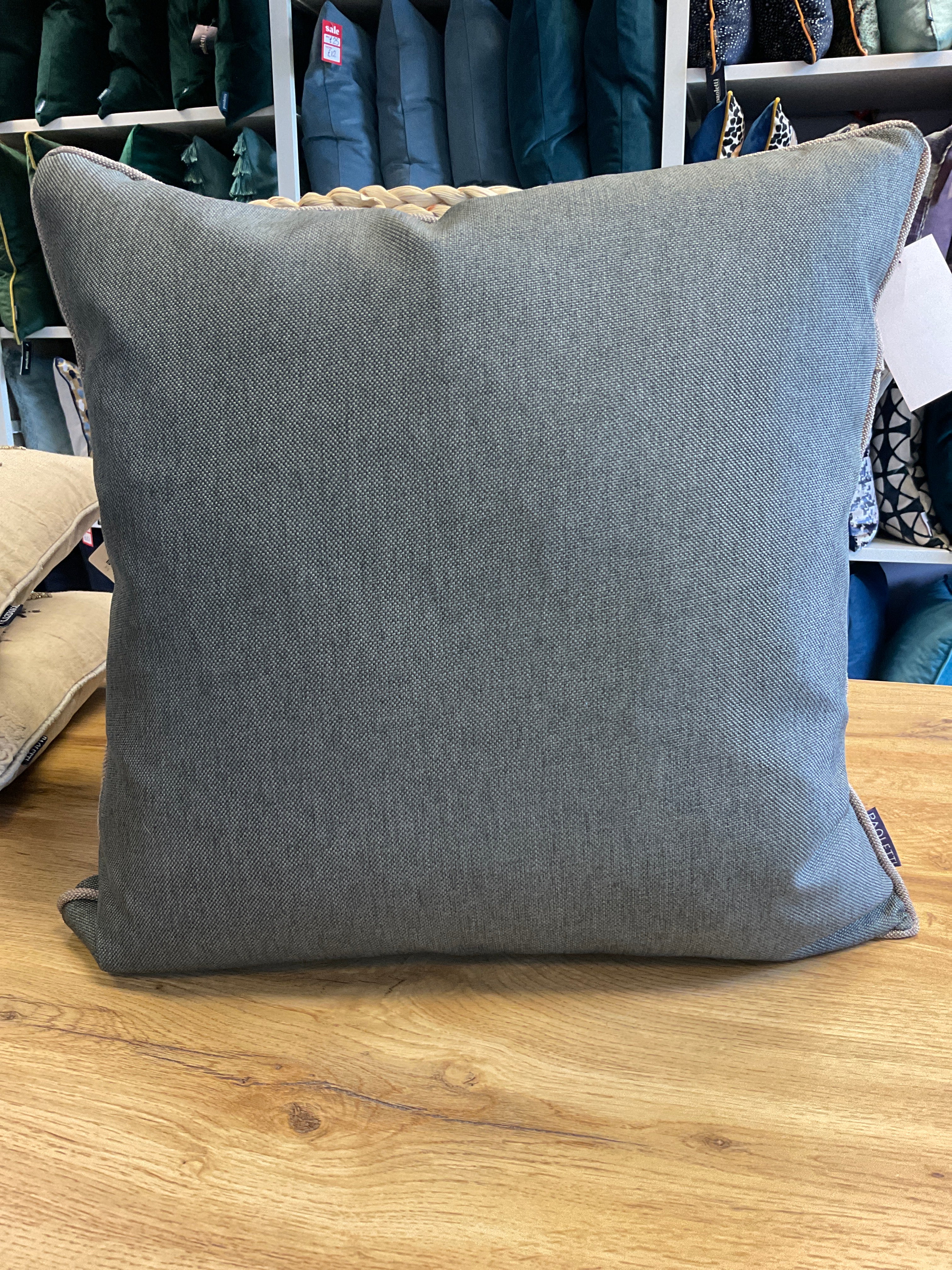 Cross weave 45 x 45cm charcoal cushion