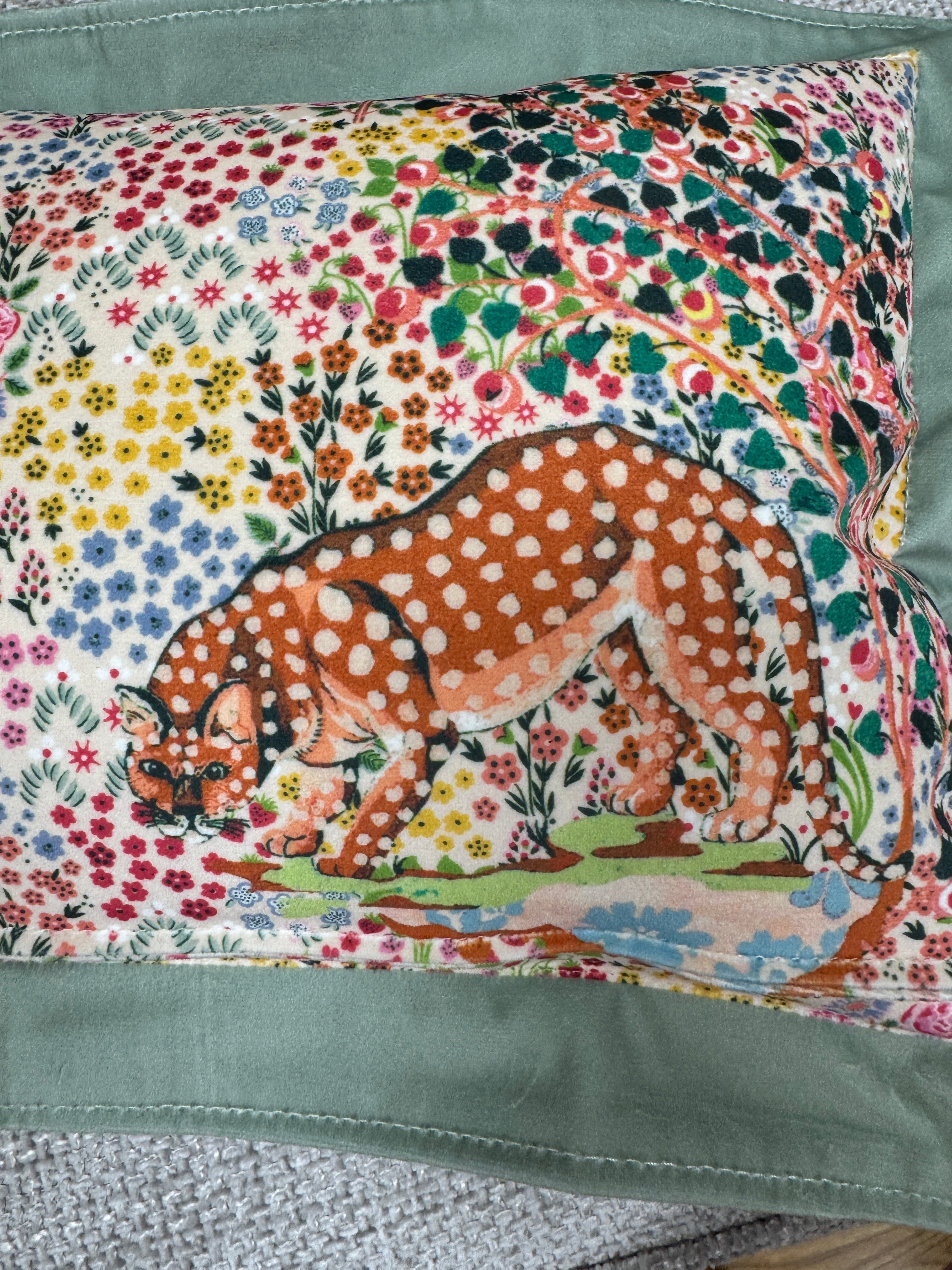 Cath Kidston bolster cushion in painted kingdom fabric 30 x 50cm