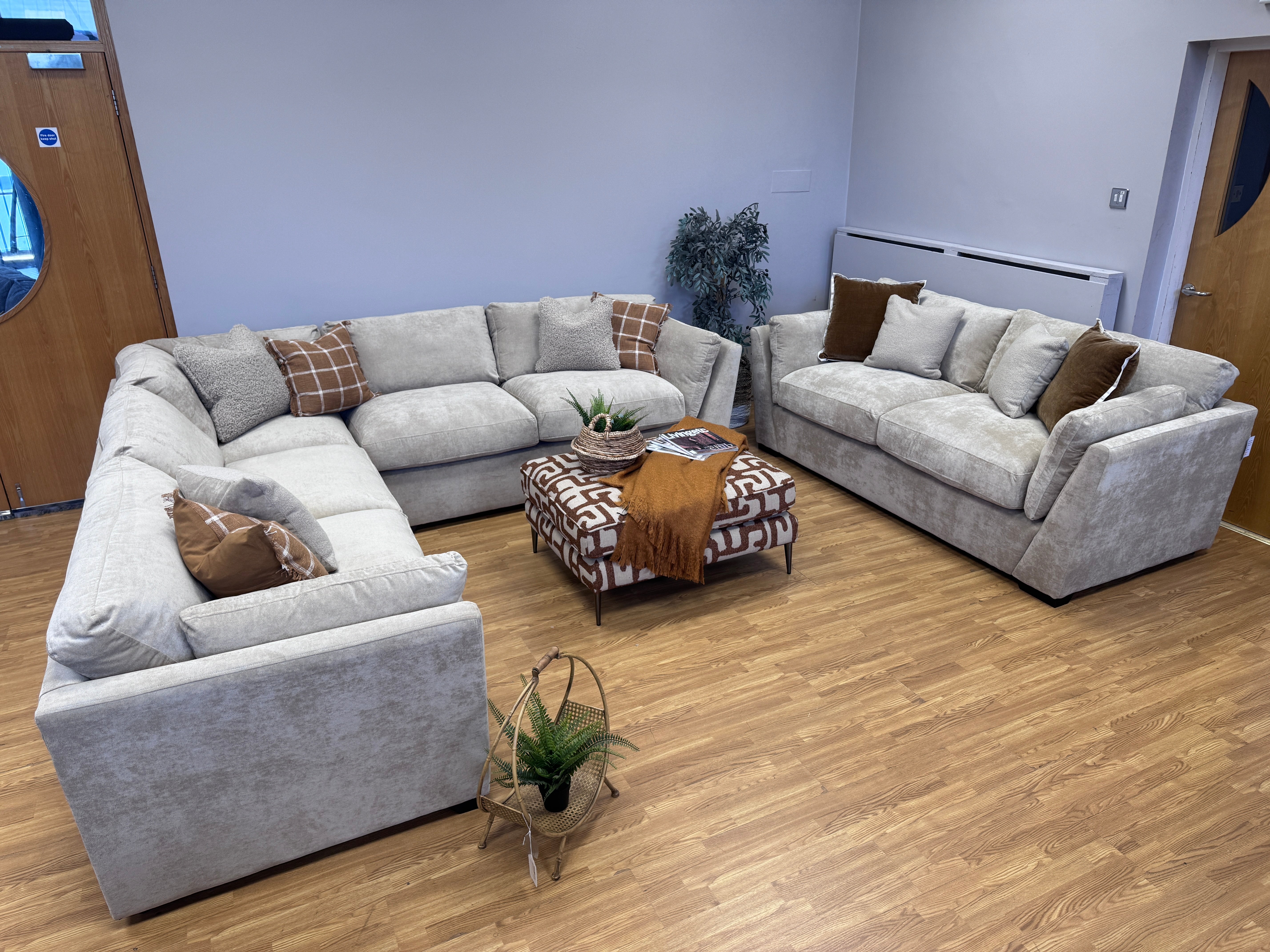 Phoenix 2 corner 2 (3 piece) corner sofa in Kingston Beige fabric