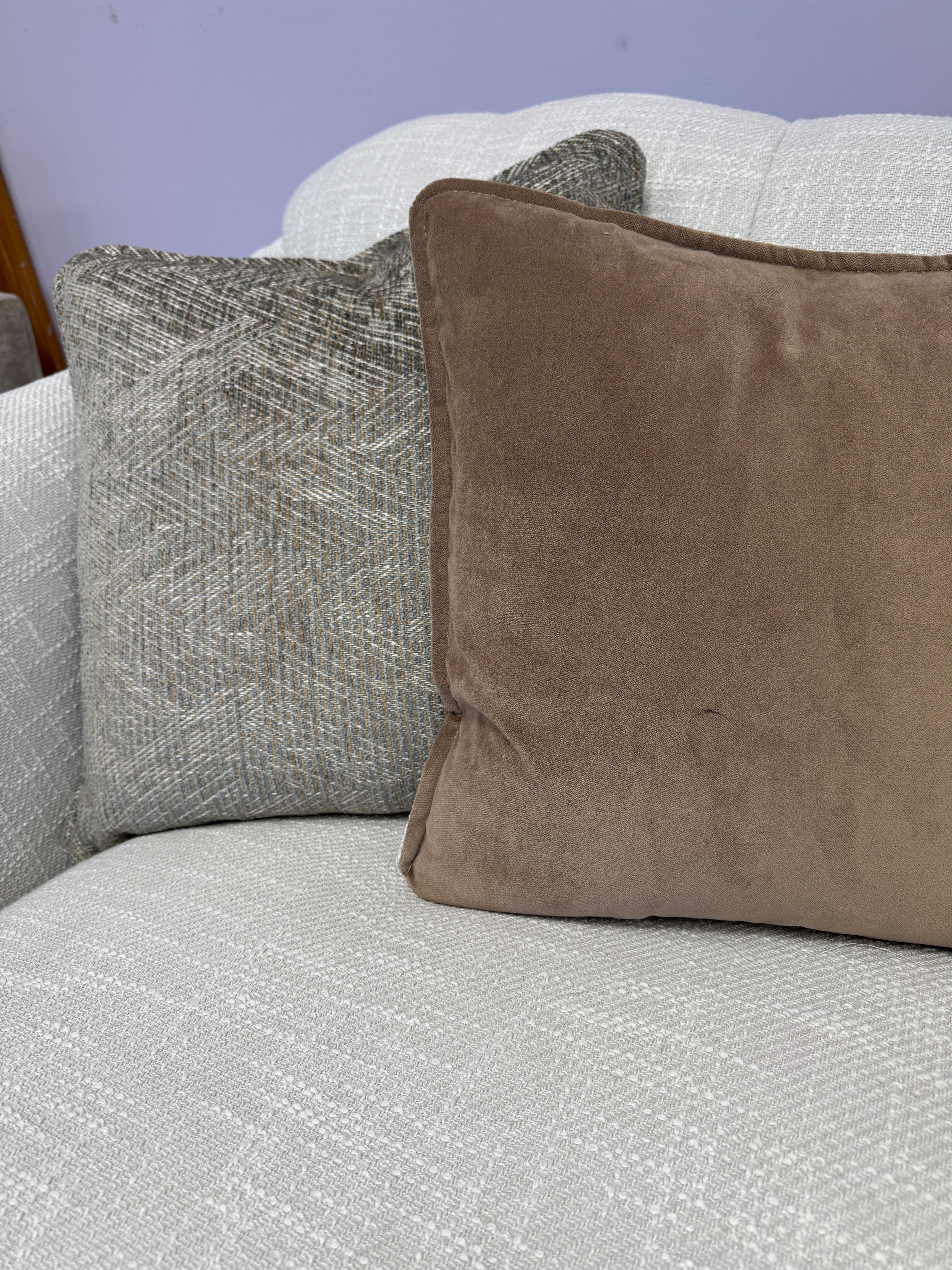 Bartelli 3 seater sofa in Polly Cotton (light grey) fabric