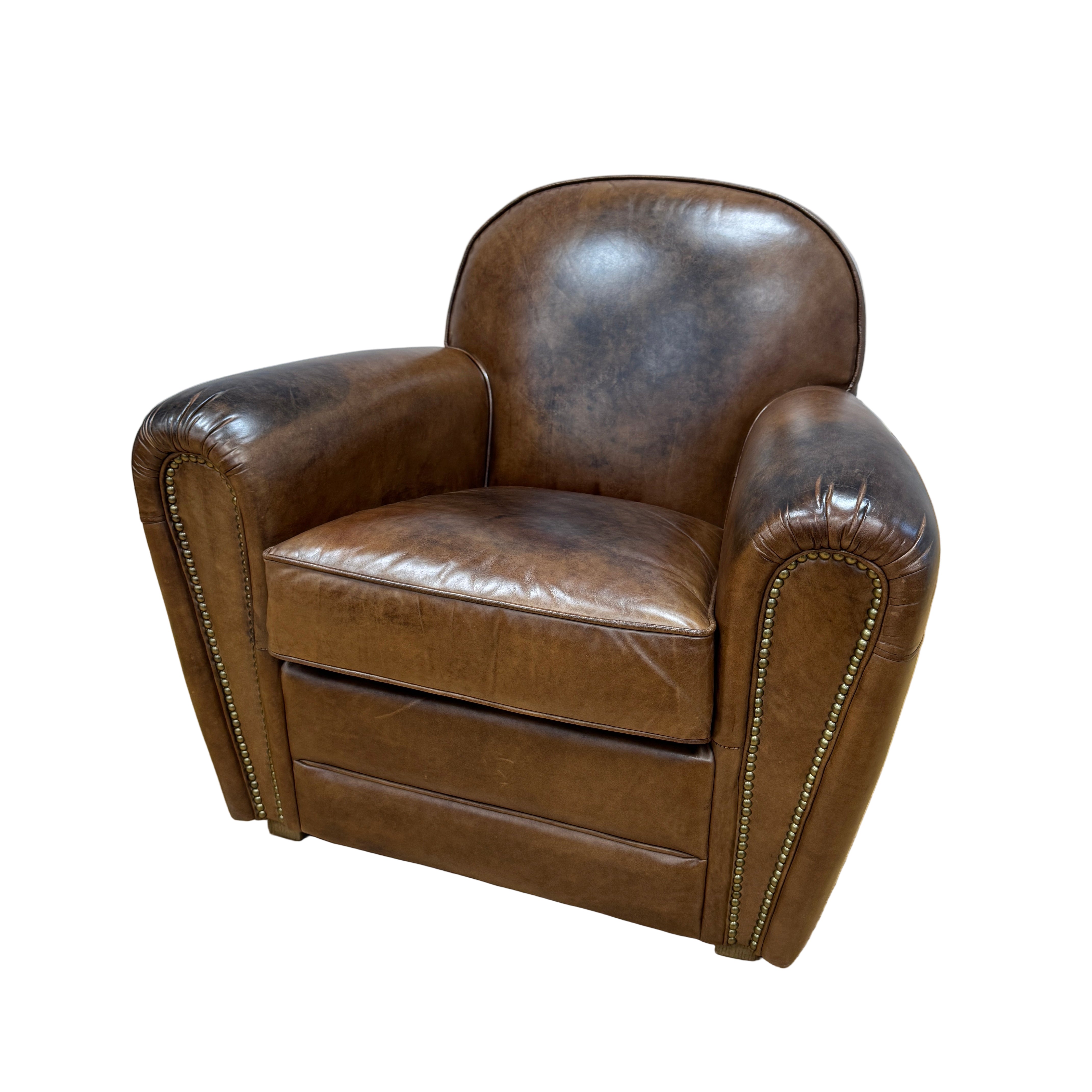 Halo Gentleman's classic club chair in Cognac leather