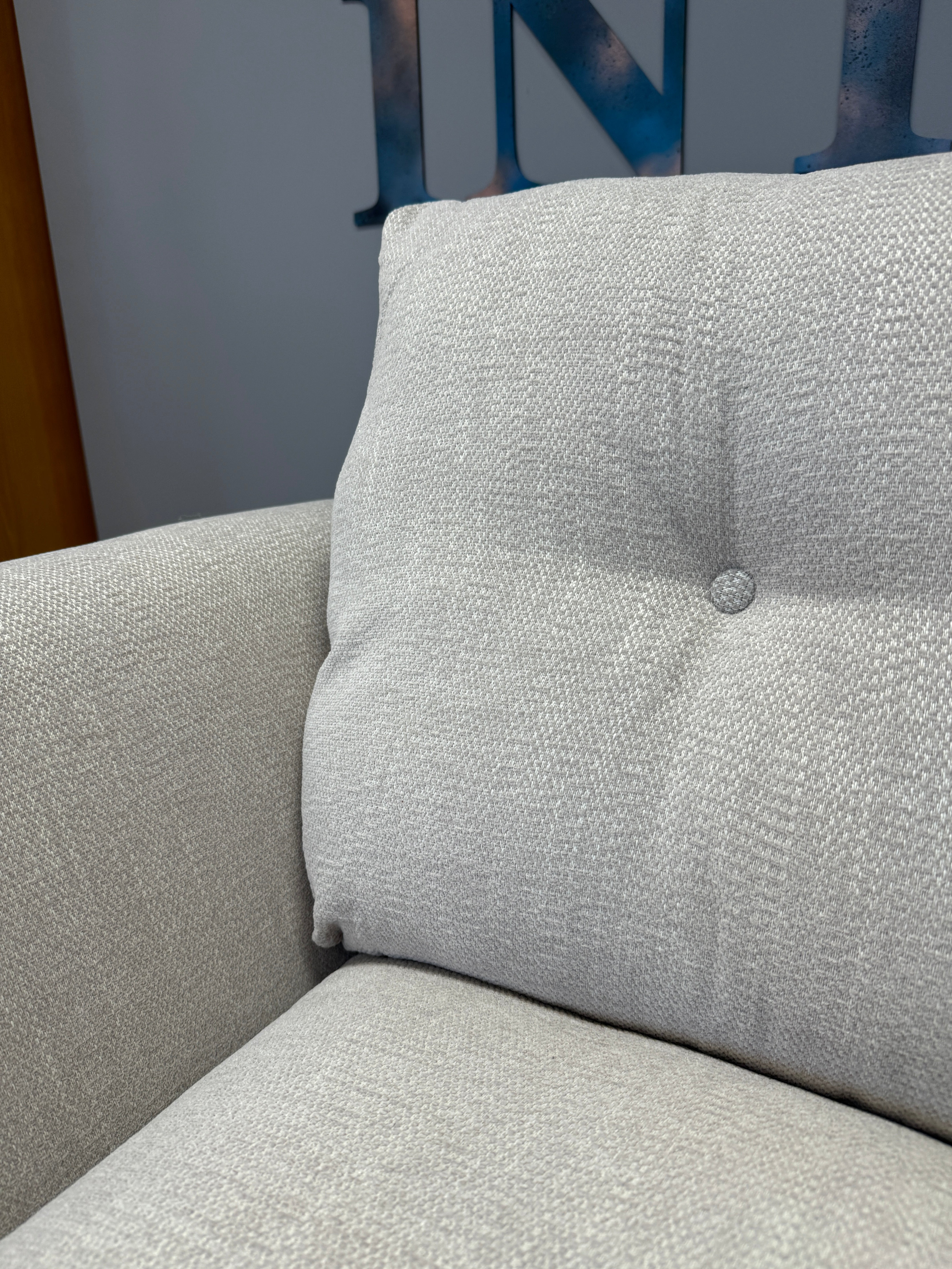GRAND DESIGNS KENT 2 seater standard back sofa in natural weave fabric