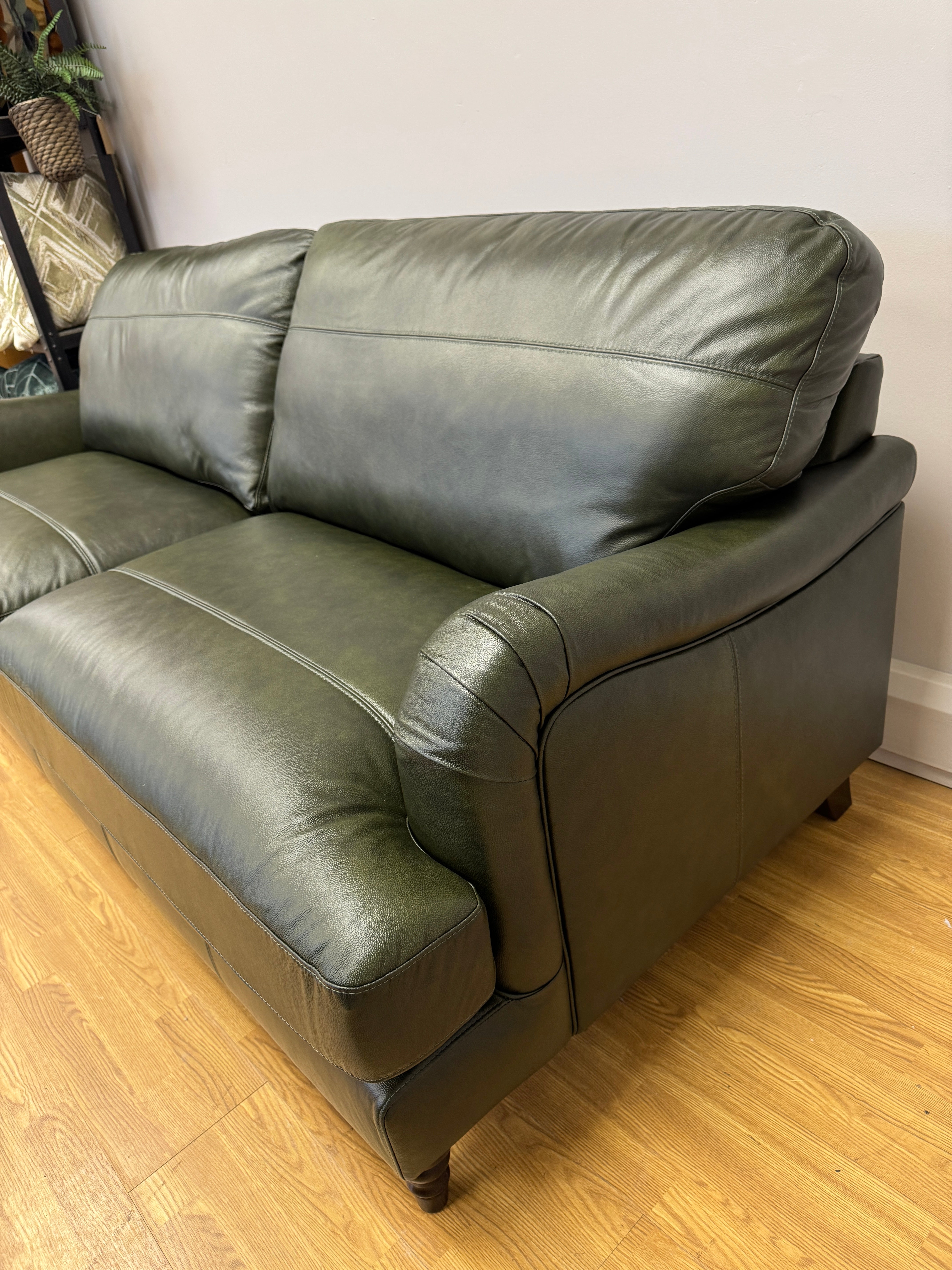 Ballina 4 Seater Sofa in Turino Green leather