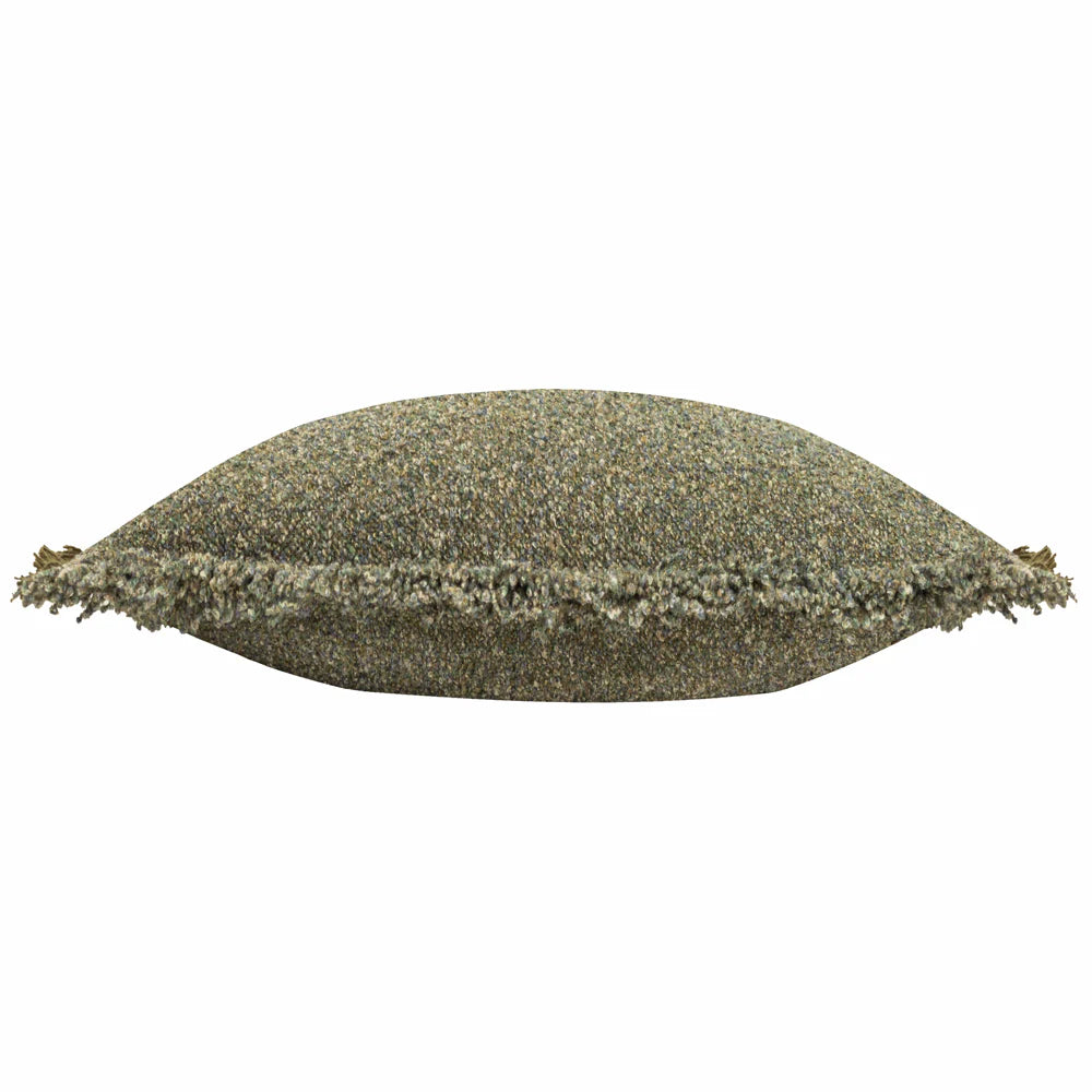 Doze dual tone luxury boucle cushion in Moss 40 x 60cm