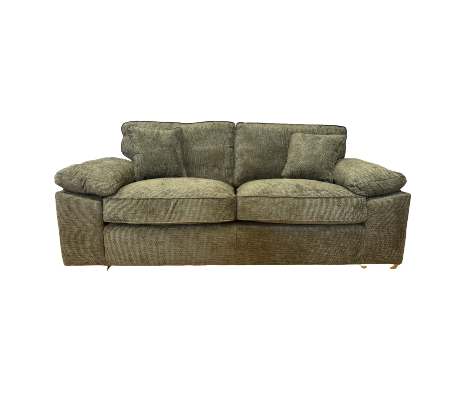 Dexter 3 seater standard back sofa in Roland Moss chunky chenille