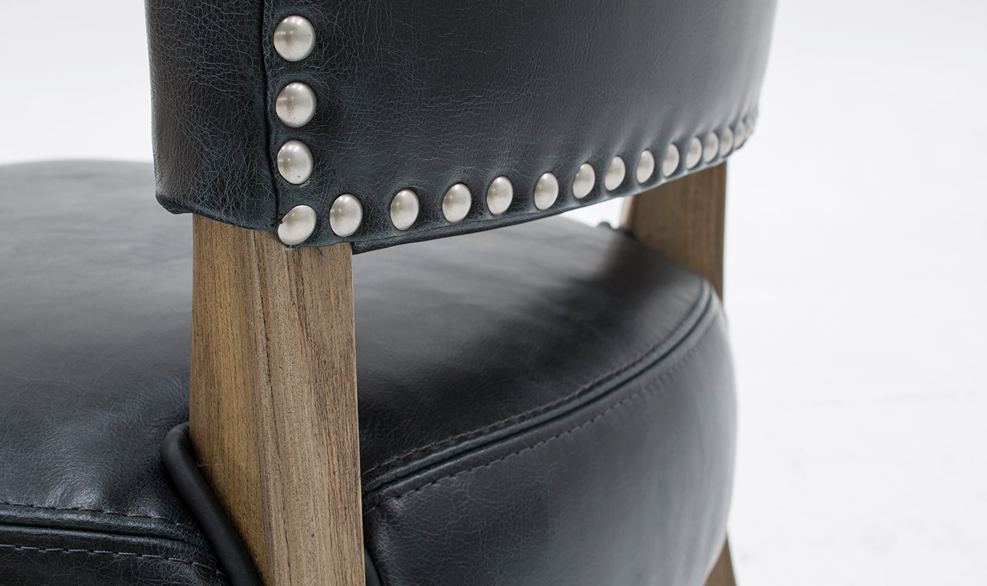 Duke leather dining chair