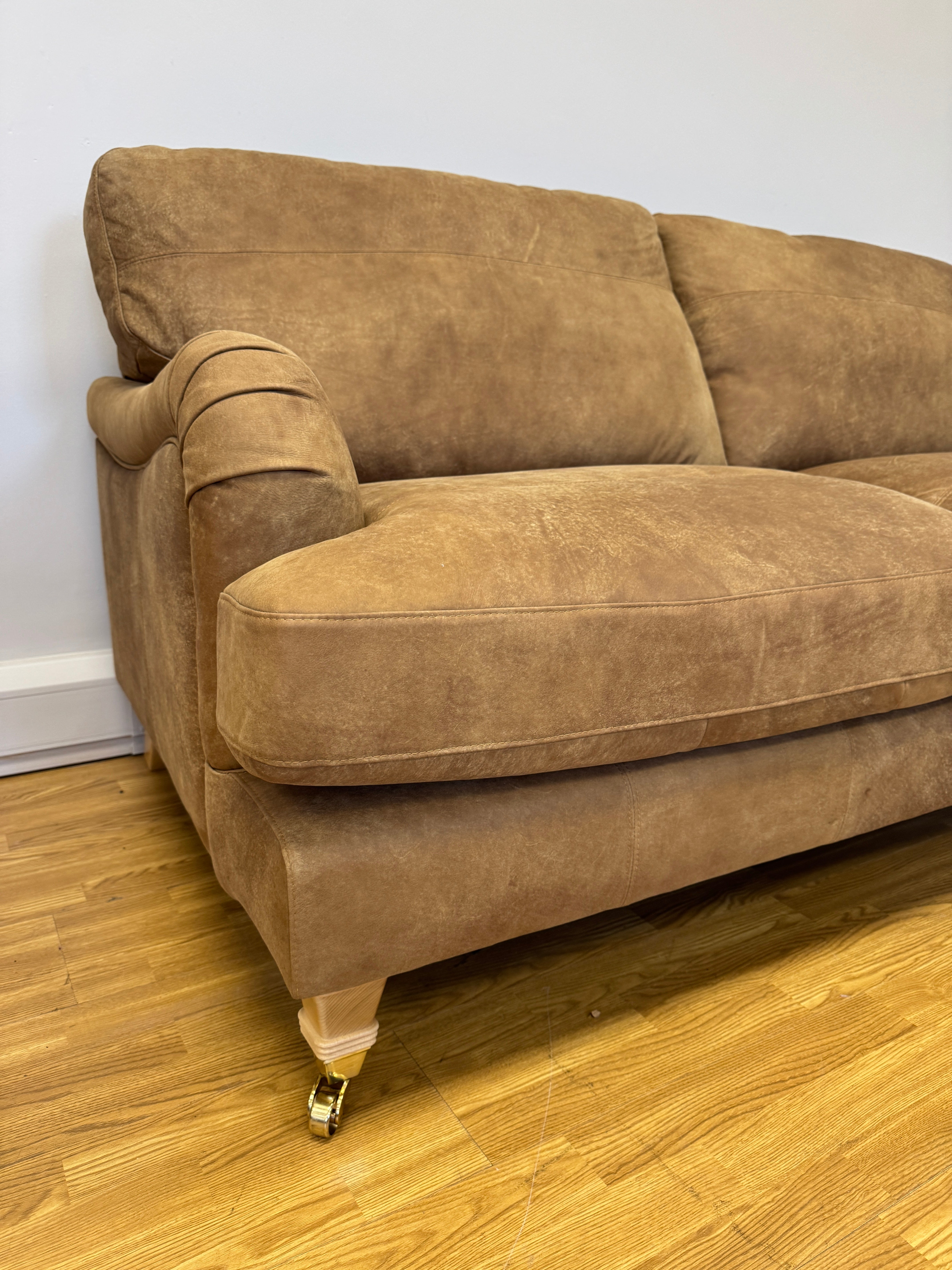 Ballina 3 seater standard back sofa in Capri Tan leather