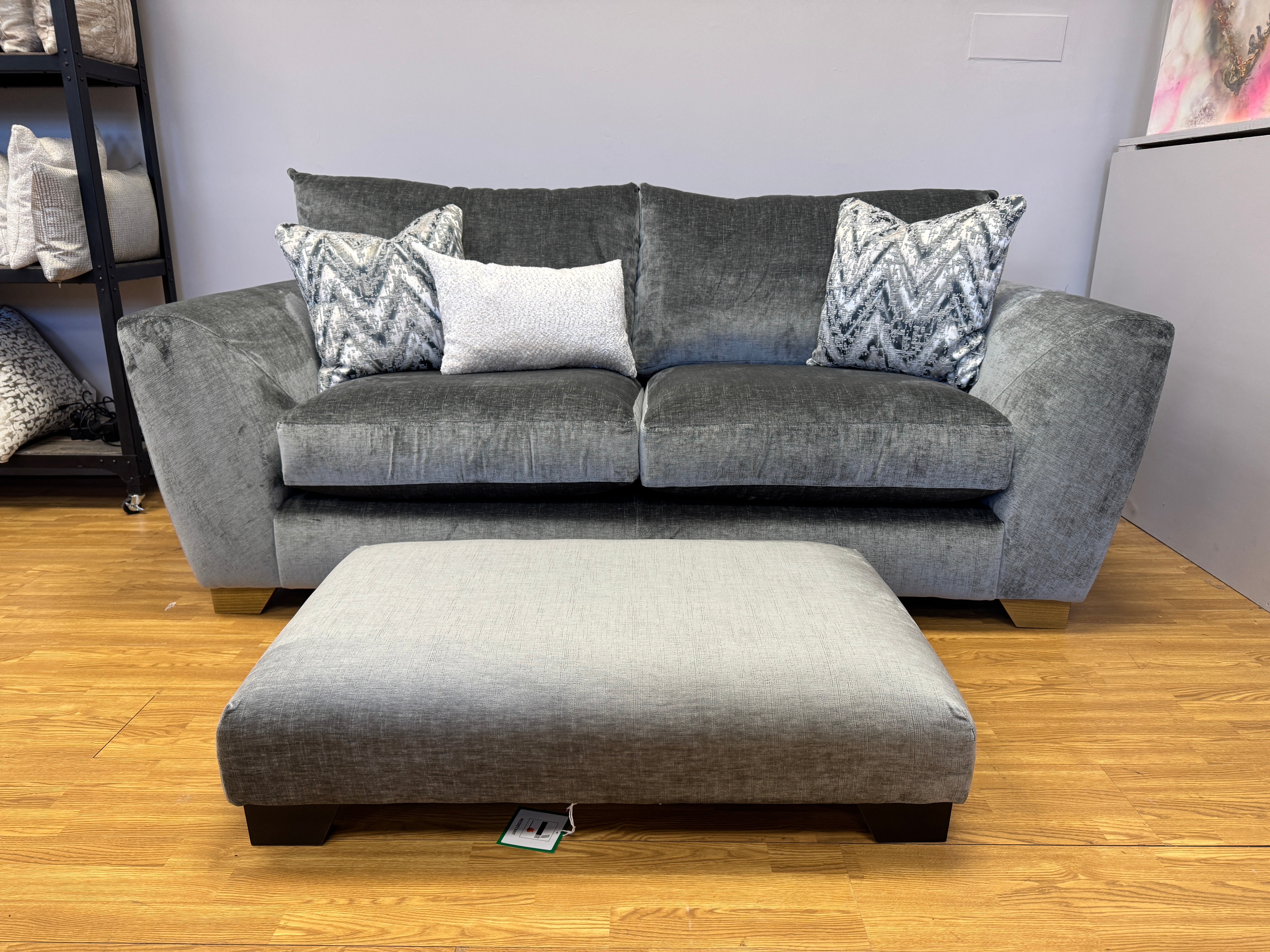 Mala 3 seater sofa in Dion Flagstone chenille fabric
