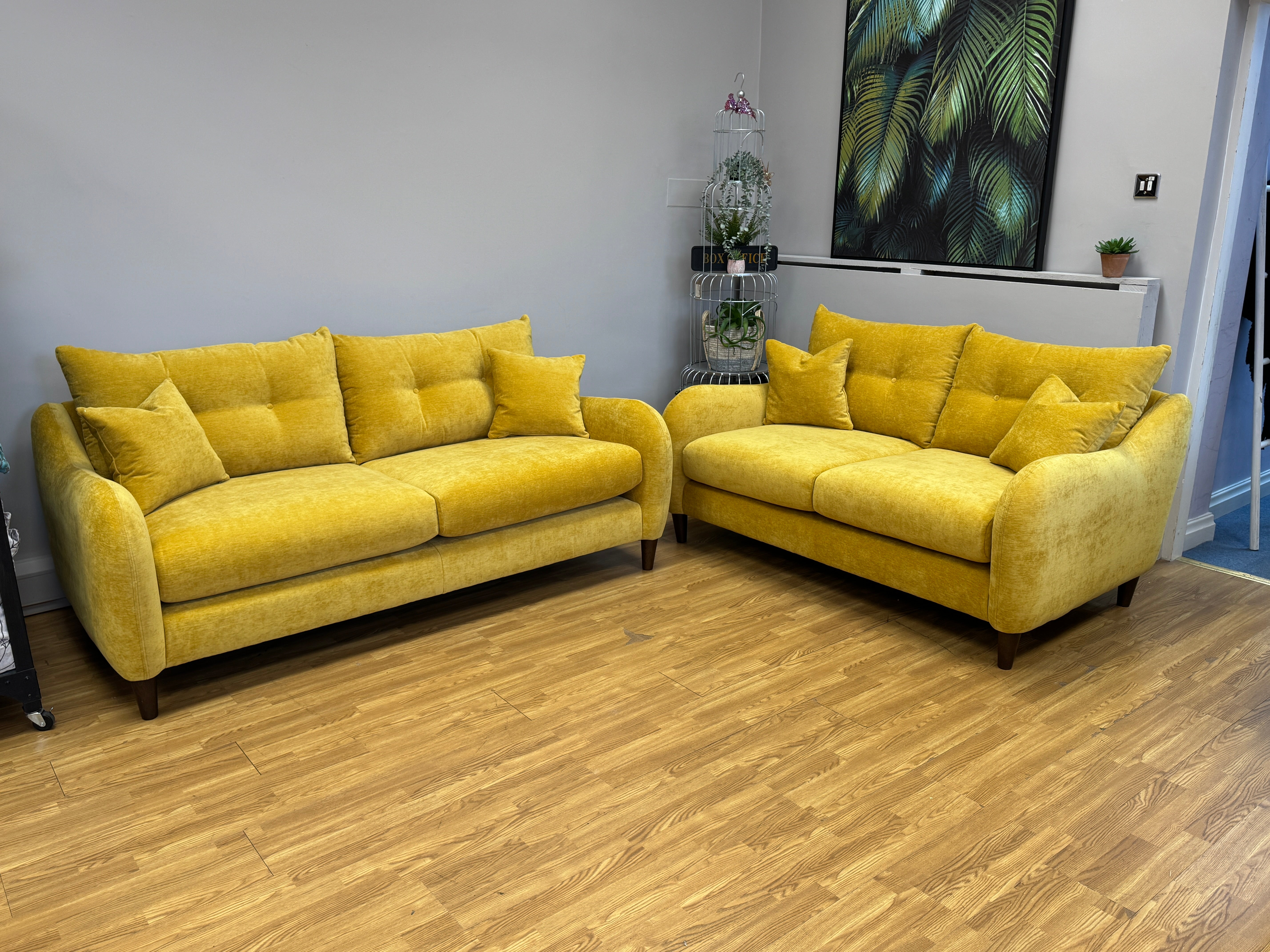 Ambleside 2 seater standard back sofa in Manhattan Gold fabric