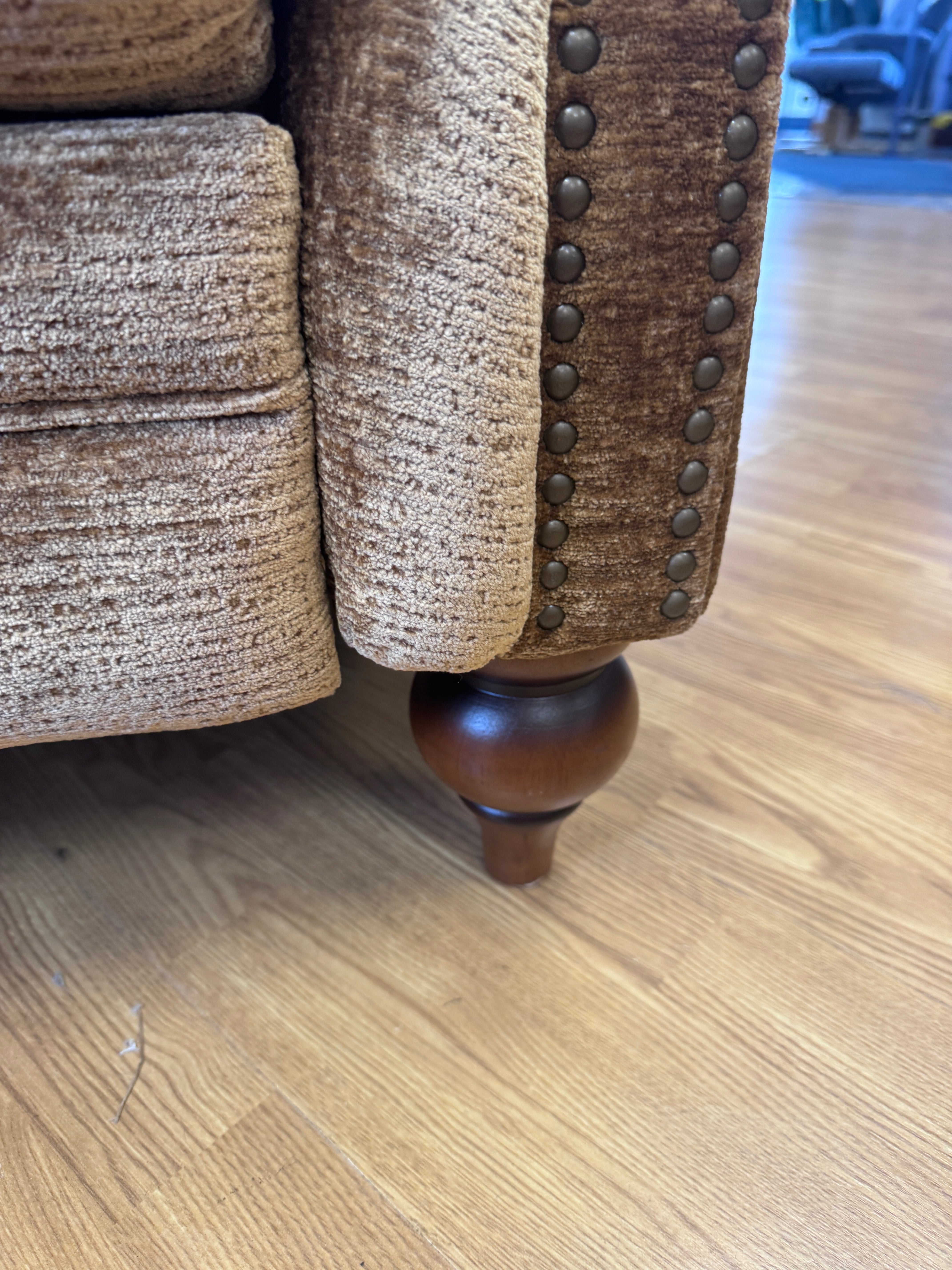 Buckingham electric power reclining armchair in premium harvest fabric
