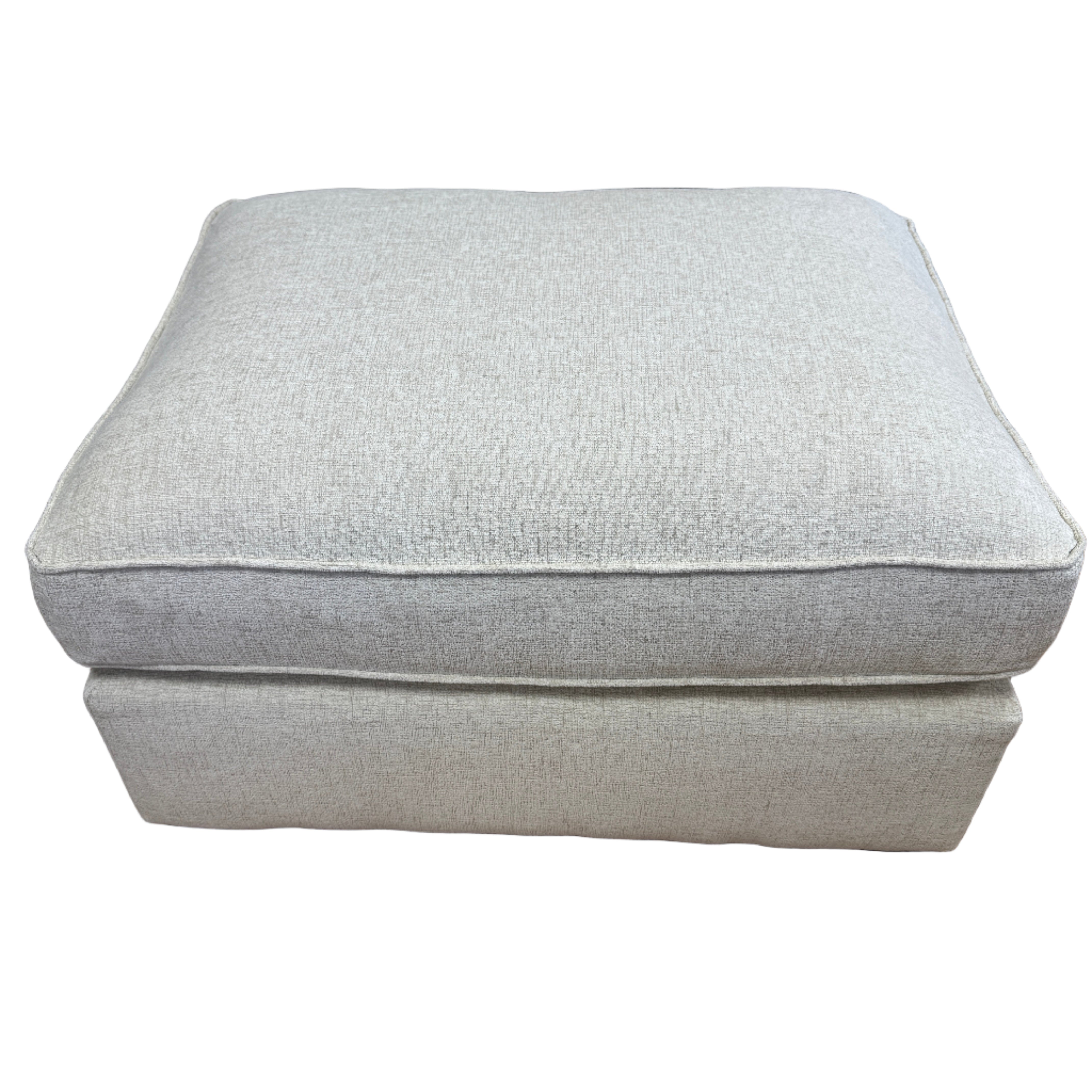 Fantasia large footstool in Lassie Linen fabric