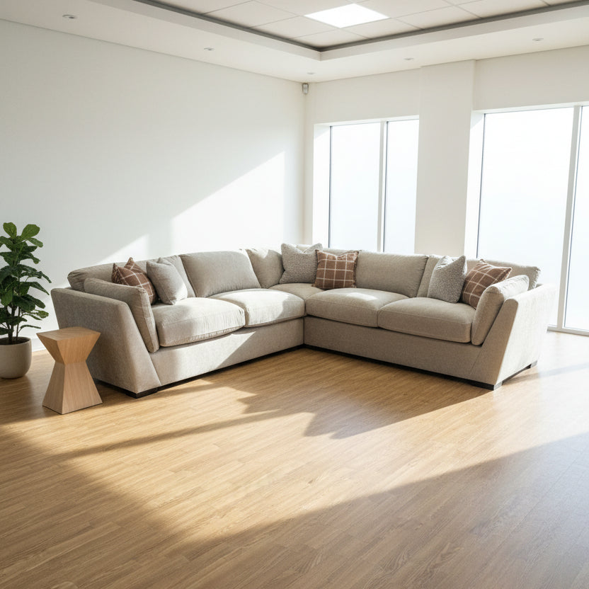 Phoenix 2 corner 2 (3 piece) corner sofa in Kingston Beige fabric