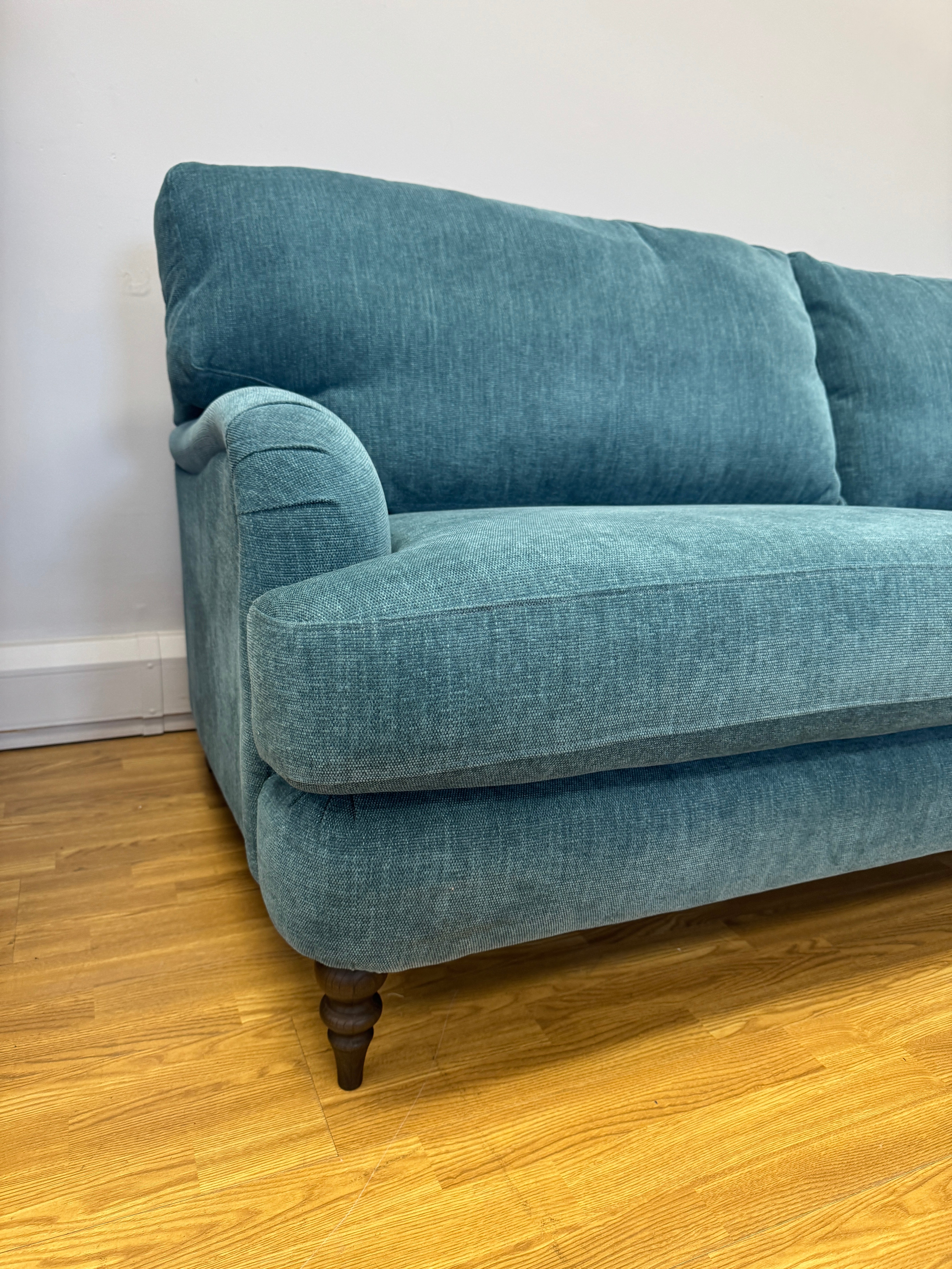 John Lewis Otley 4 seater sofa in teal chenille fabric