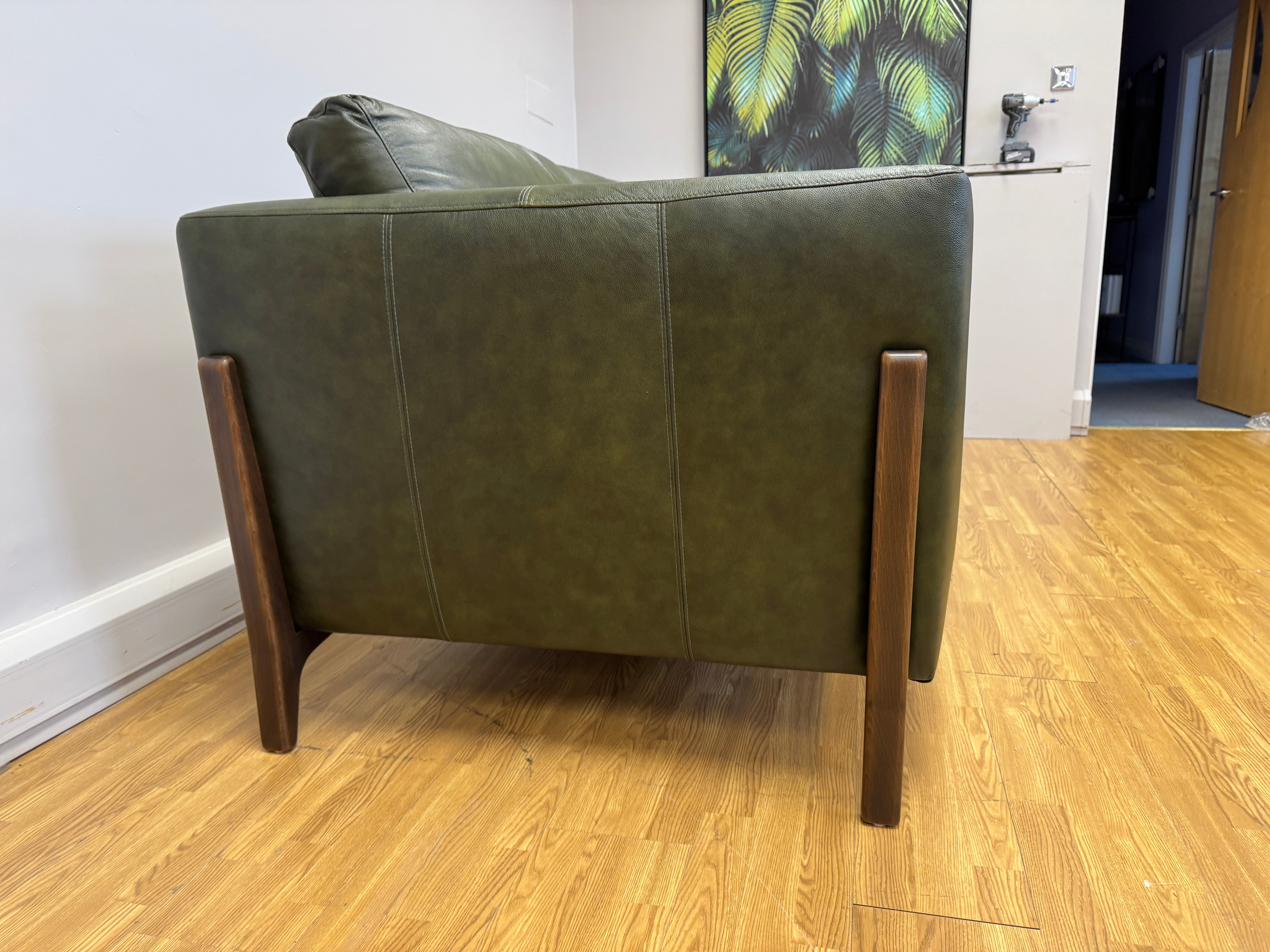 Ren 2 Seater Sofa in Turino Green leather